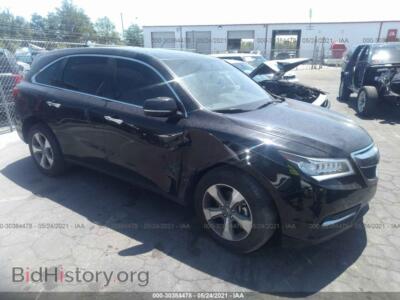 2014 Acura MDX, черный — VIN 5FRYD3H26EB008724, IAAI