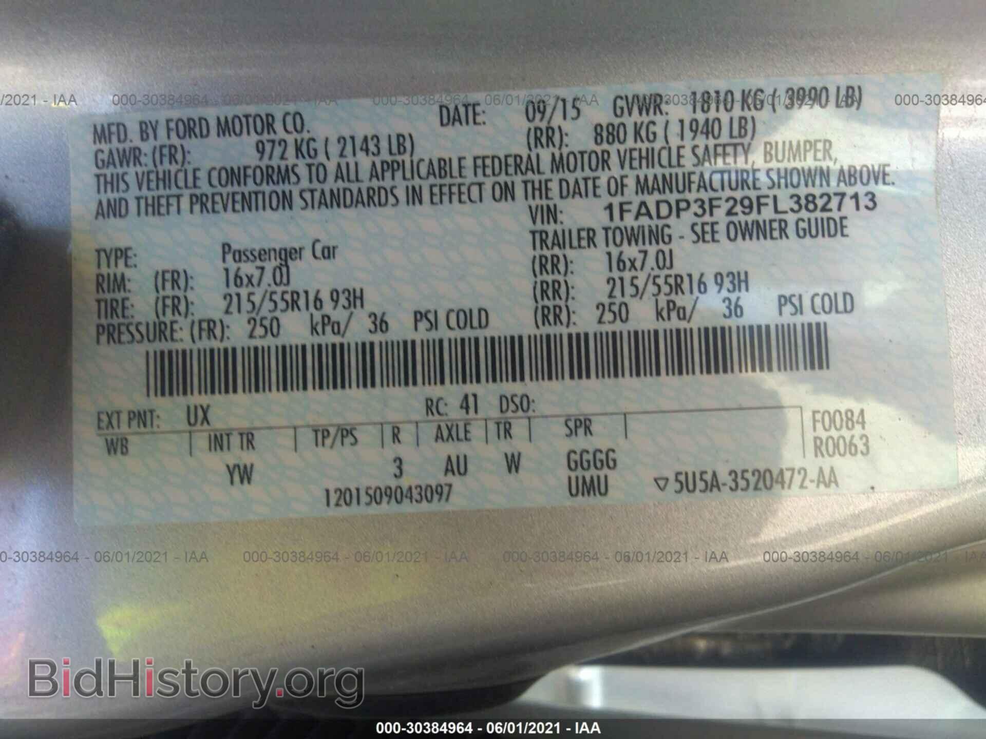 2015 FORD FOCUS - VIN: 1FADP3F29FL382713 - Фото 9