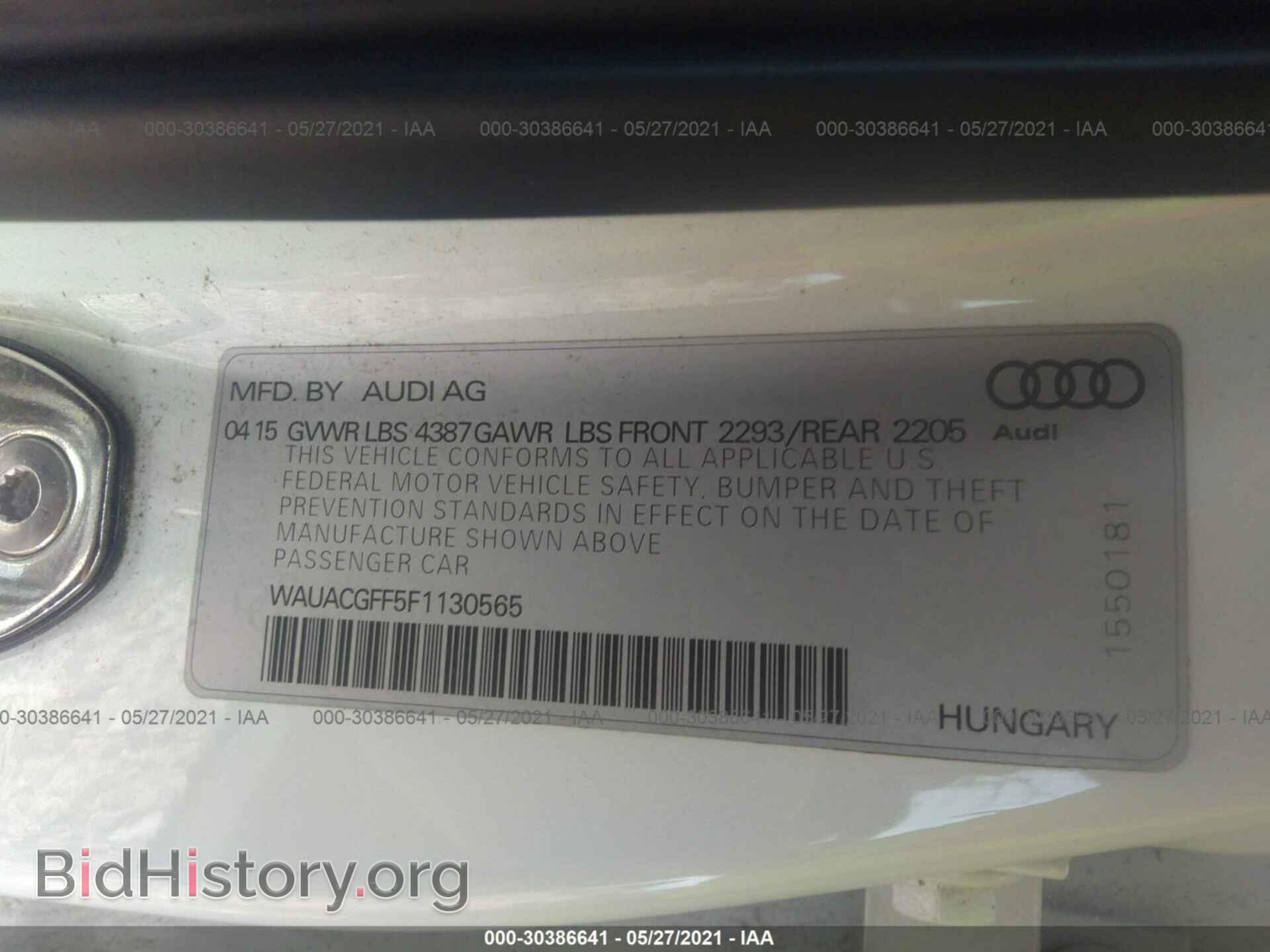2015 AUDI A3 - VIN: WAUACGFF5F1130565 - Фото 9