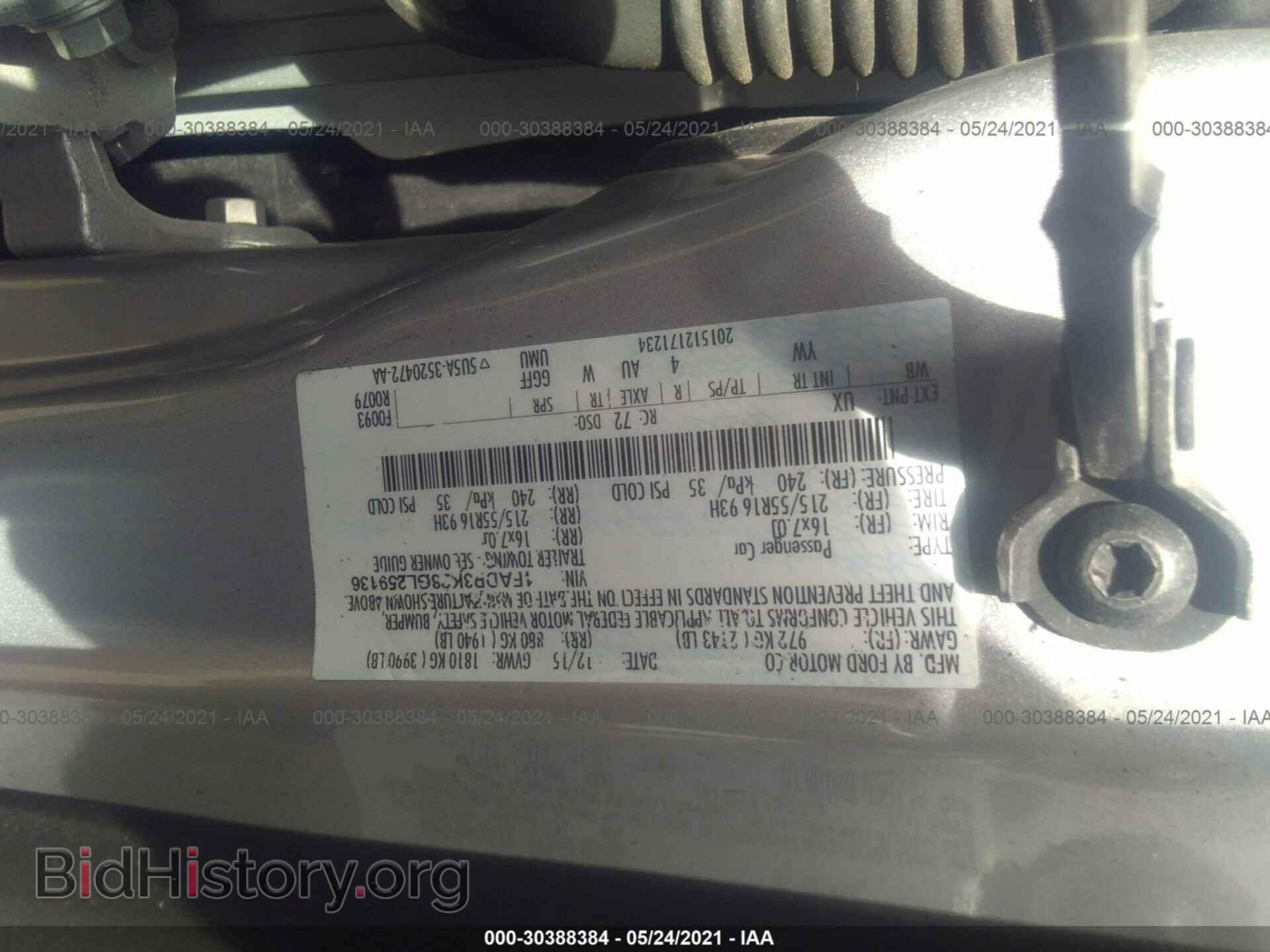 2016 FORD FOCUS - VIN: 1FADP3K28GL259136 - Фото 9