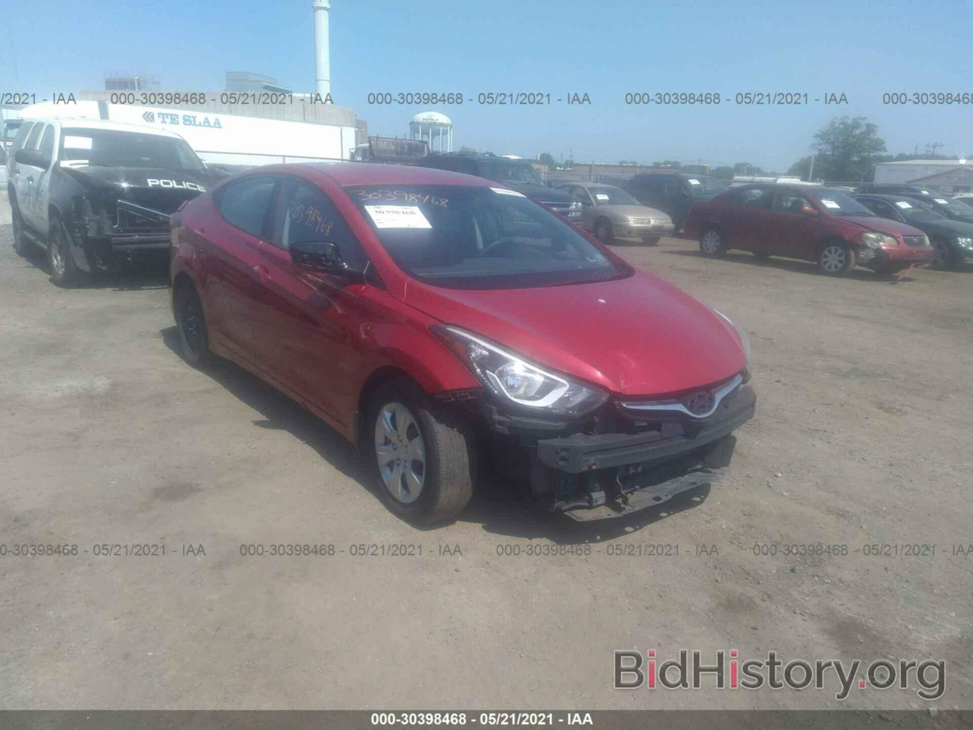 Photo KMHDH4AE6GU543279 - HYUNDAI ELANTRA 2016