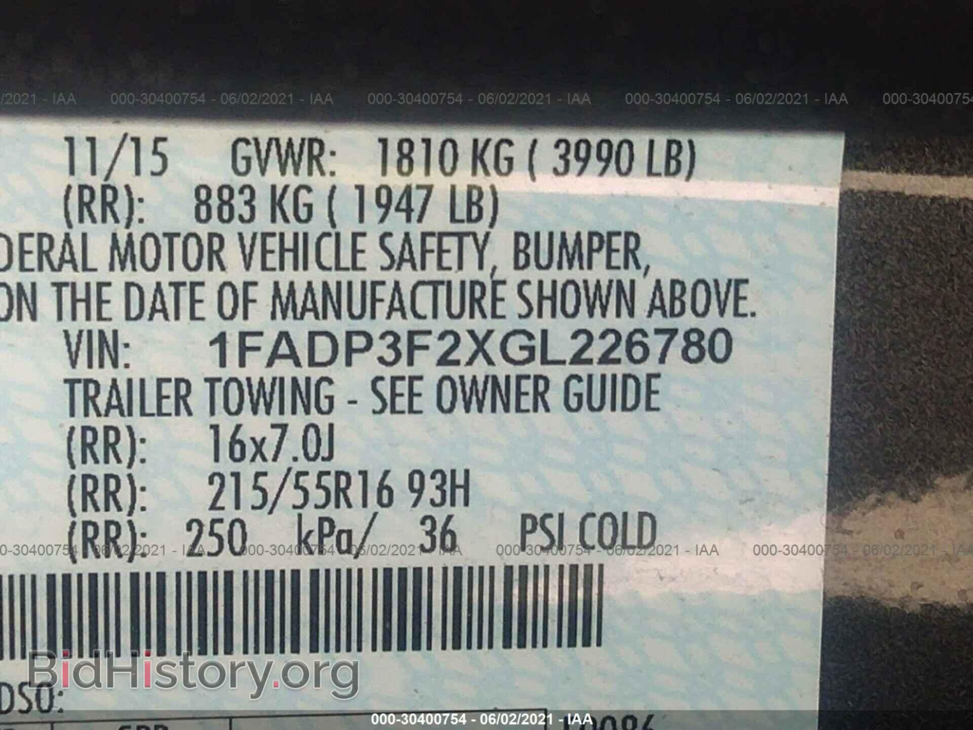 2016 FORD FOCUS - VIN: 1FADP3F2XGL226780 - Photo 9