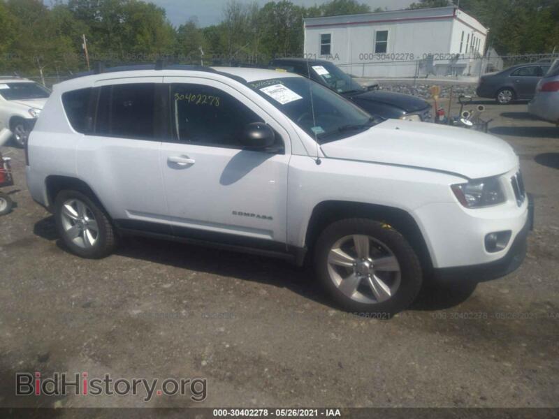2014 Jeep COMPASS Sport (VIN 1C4NJDBB5ED749286) — photo 1 of 11, IAAI, damage: left front