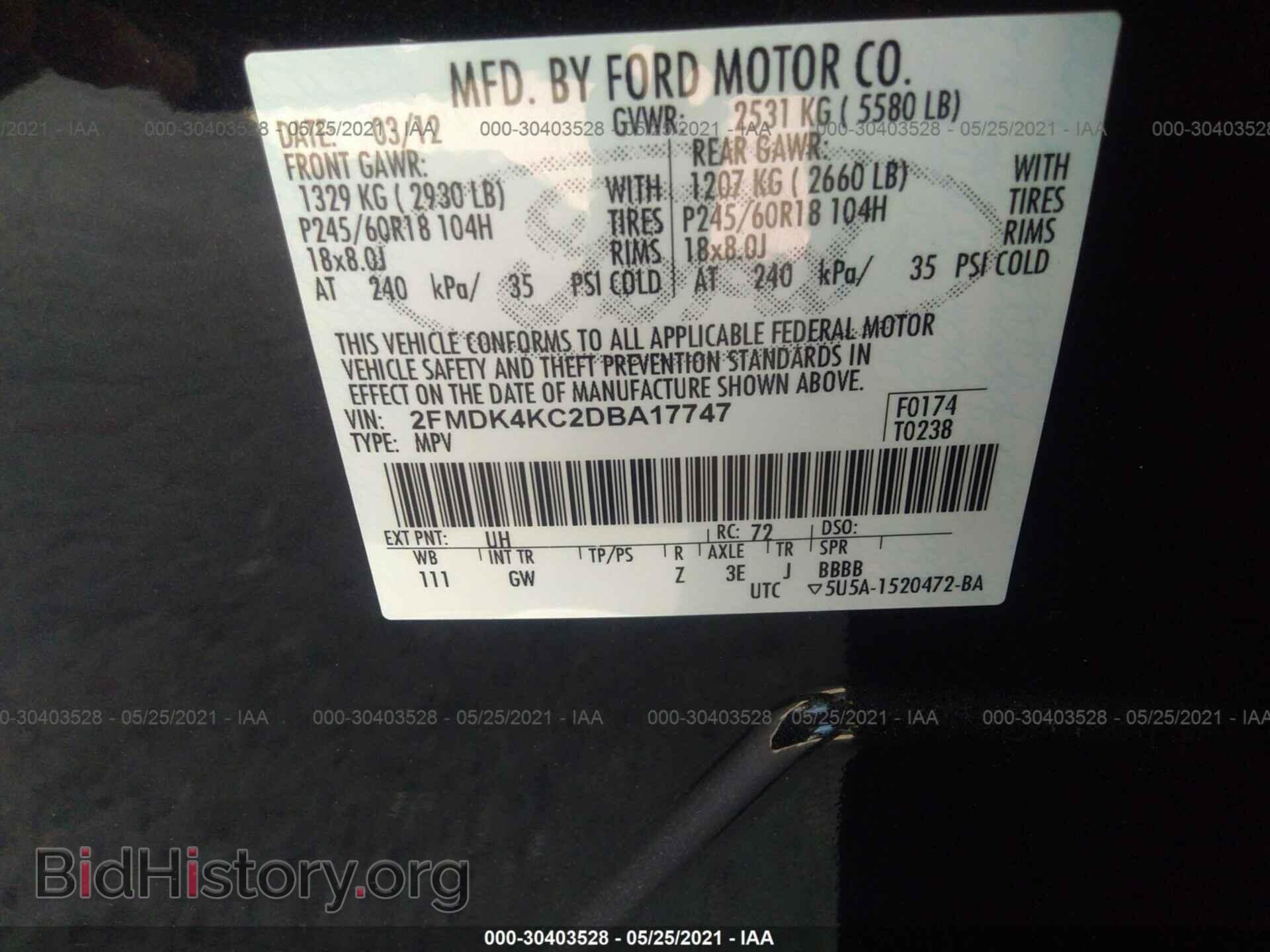 2013 FORD EDGE - VIN: 2FMDK4KC2DBA17747 - Photo 9