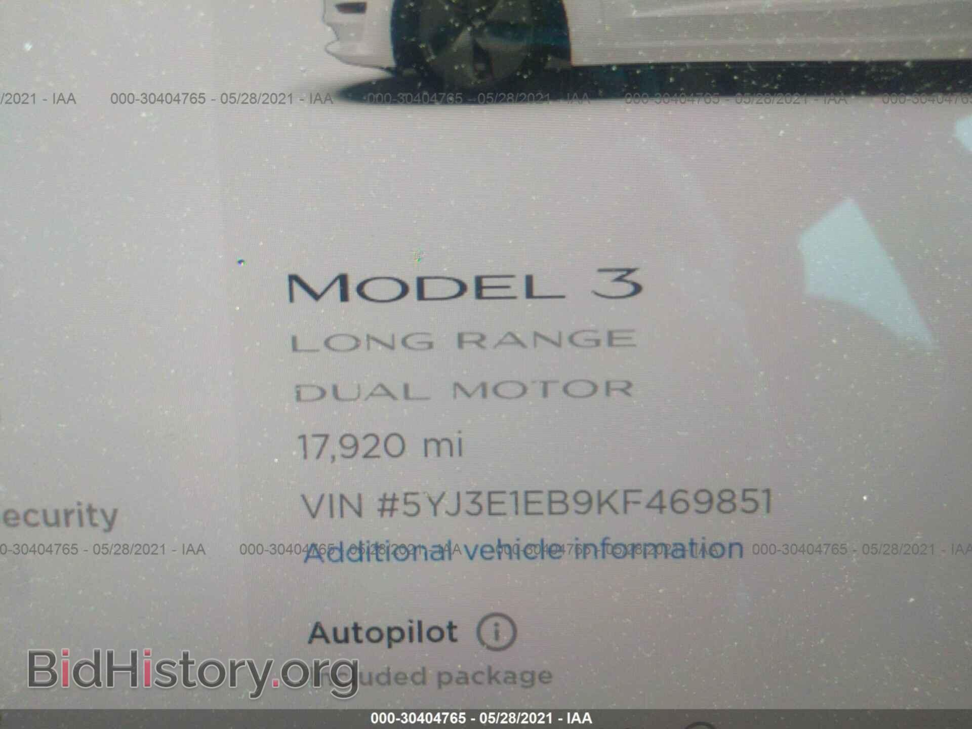 2019 TESLA MODEL 3 - VIN: 5YJ3E1EB9KF469851 - Photo 7