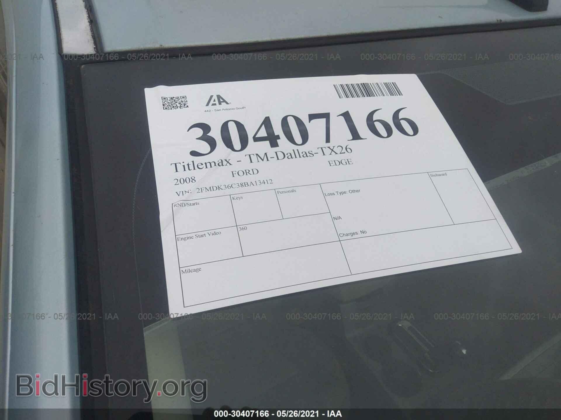 Photo 2FMDK36C38BA13412 - FORD EDGE 2008