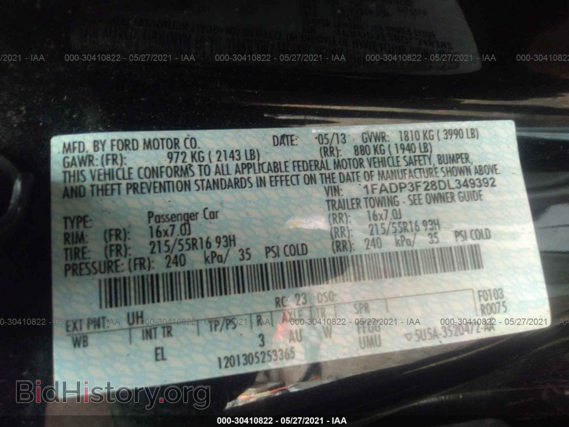2013 FORD FOCUS - VIN: 1FADP3F28DL349392 - Photo 9