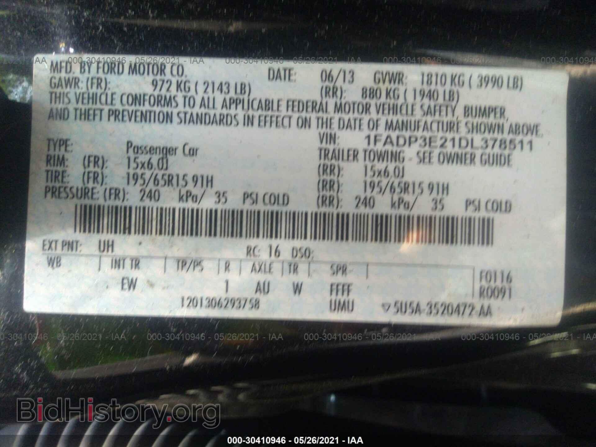 2013 FORD FOCUS - VIN: 1FADP3E21DL378511 - Фото 9