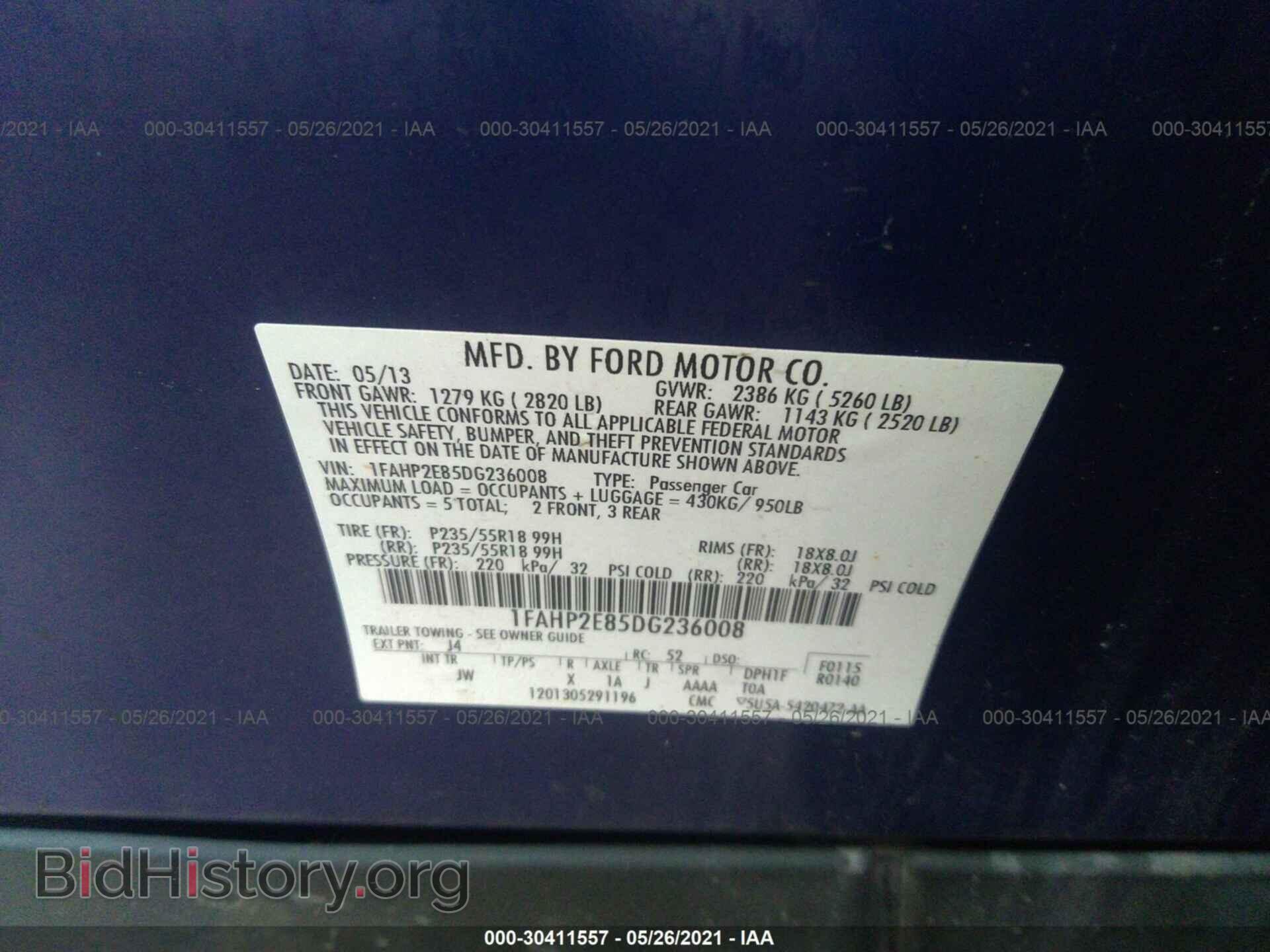 2013 FORD TAURUS - VIN: 1FAHP2E85DG236008 - Photo 9