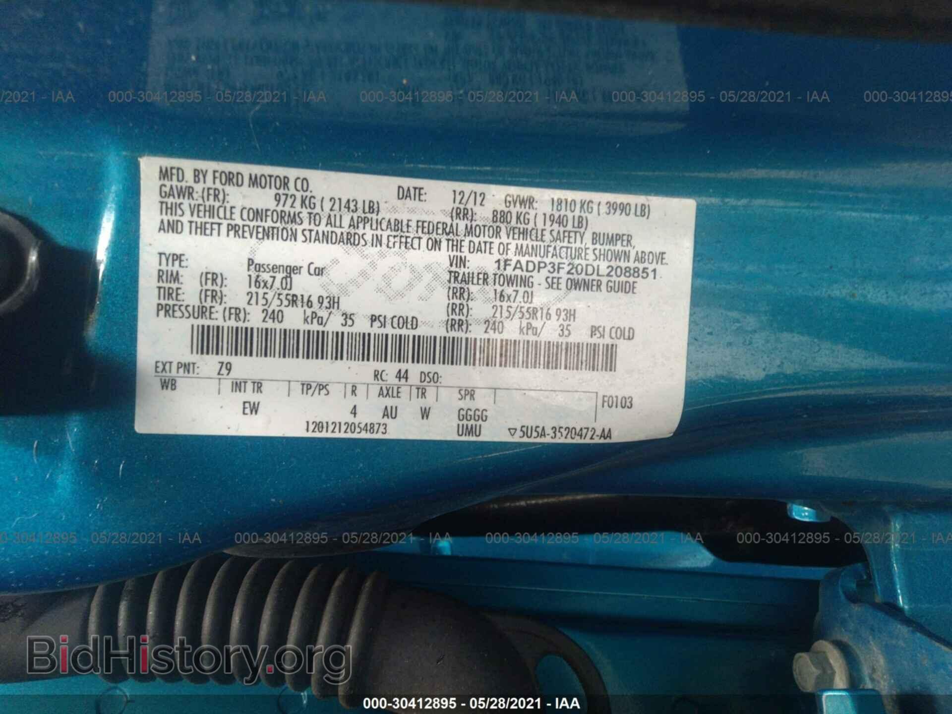 2013 FORD FOCUS - VIN: 1FADP3F20DL208851 - Photo 9