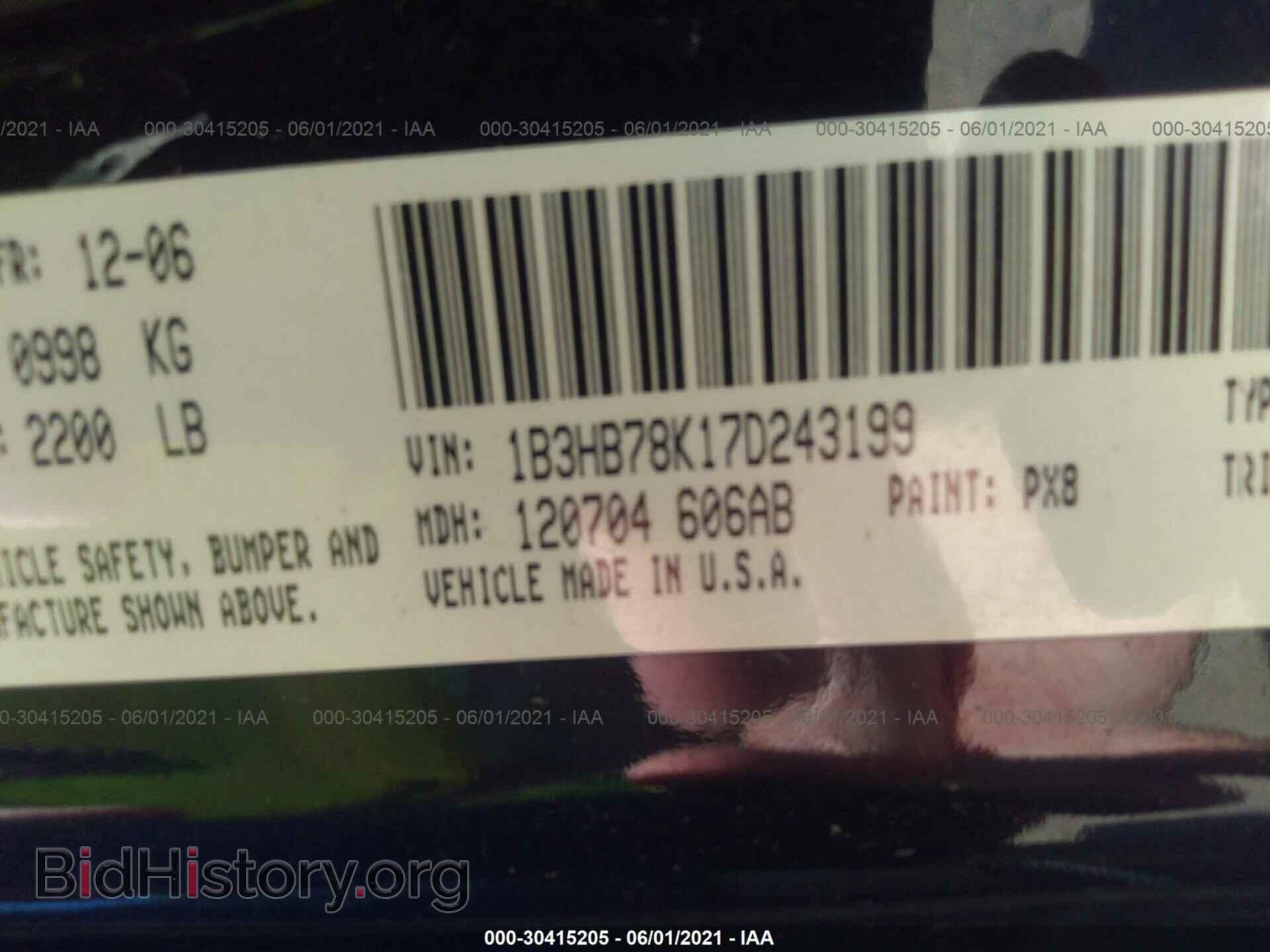 2007 DODGE CALIBER - VIN: 1B3HB78K17D243199 - Photo 9