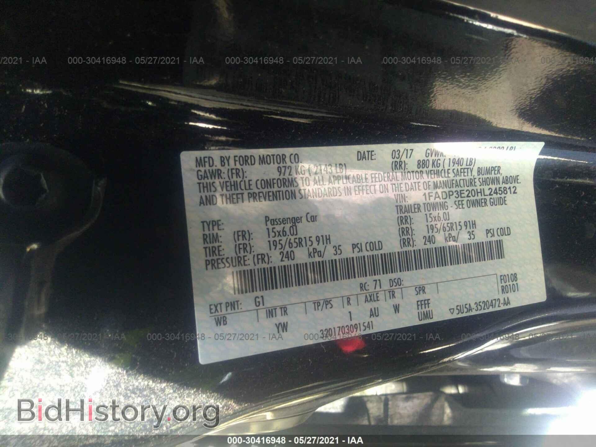 2017 FORD FOCUS - VIN: 1FADP3E20HL245812 - Photo 9