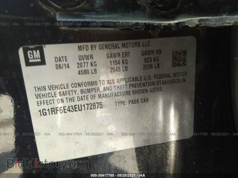 2014 Chevrolet VOLT (VIN 1G1RF6E43EU172875) — photo 9 of 12
