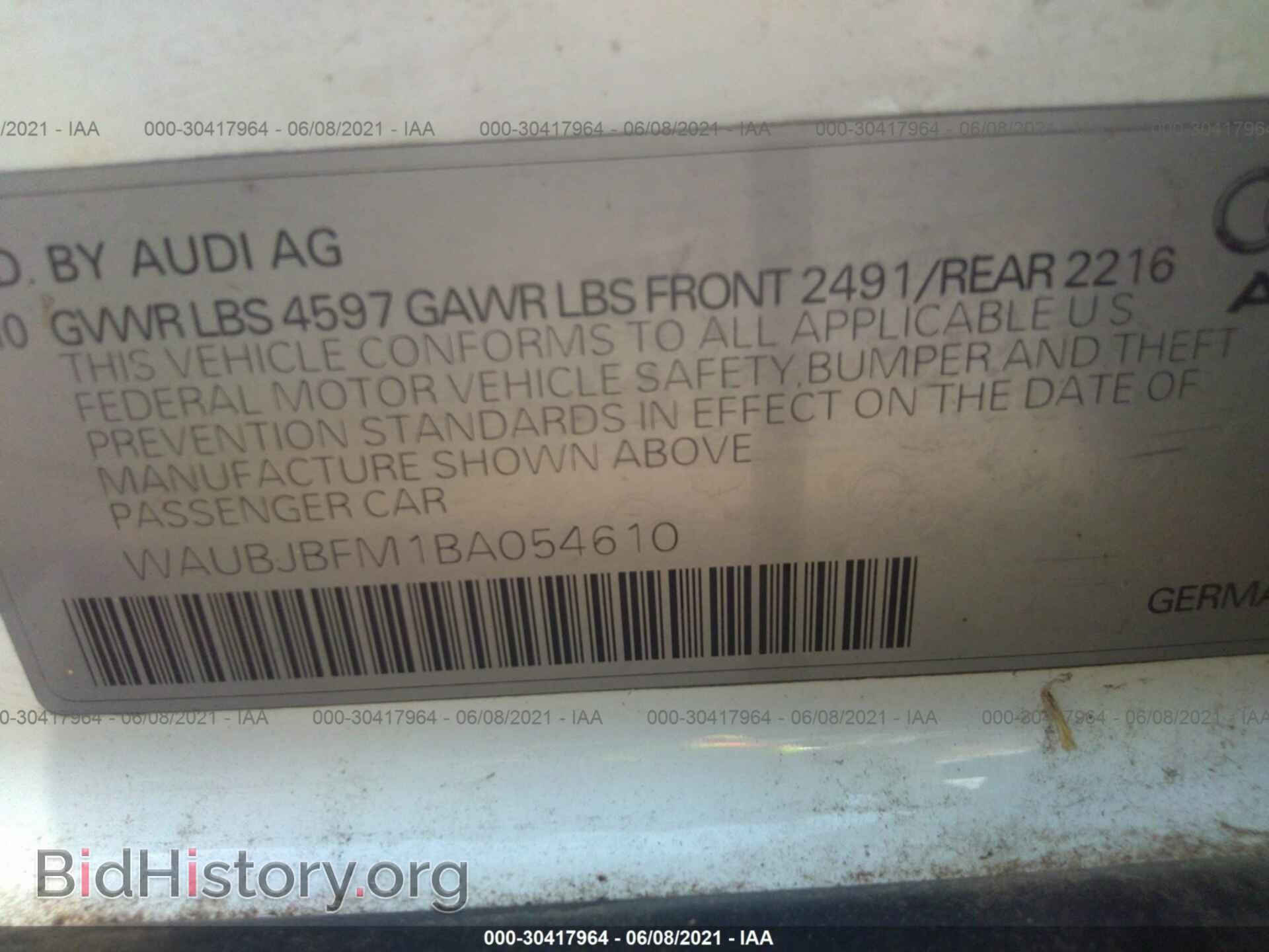2011 AUDI A3 - VIN: WAUBJBFM1BA054610 - Фото 9