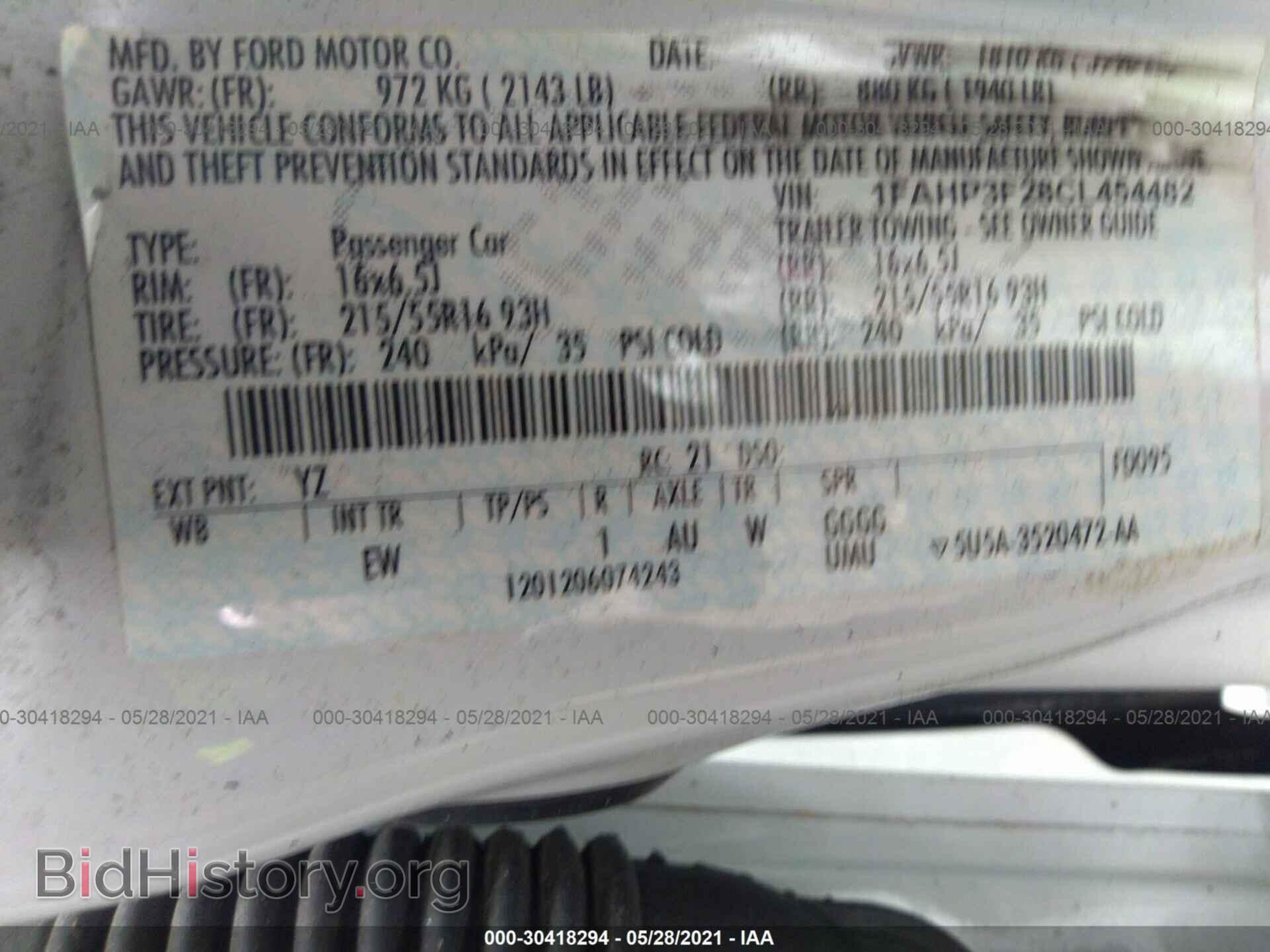 2012 FORD FOCUS - VIN: 1FAHP3F28CL454482 - Photo 9