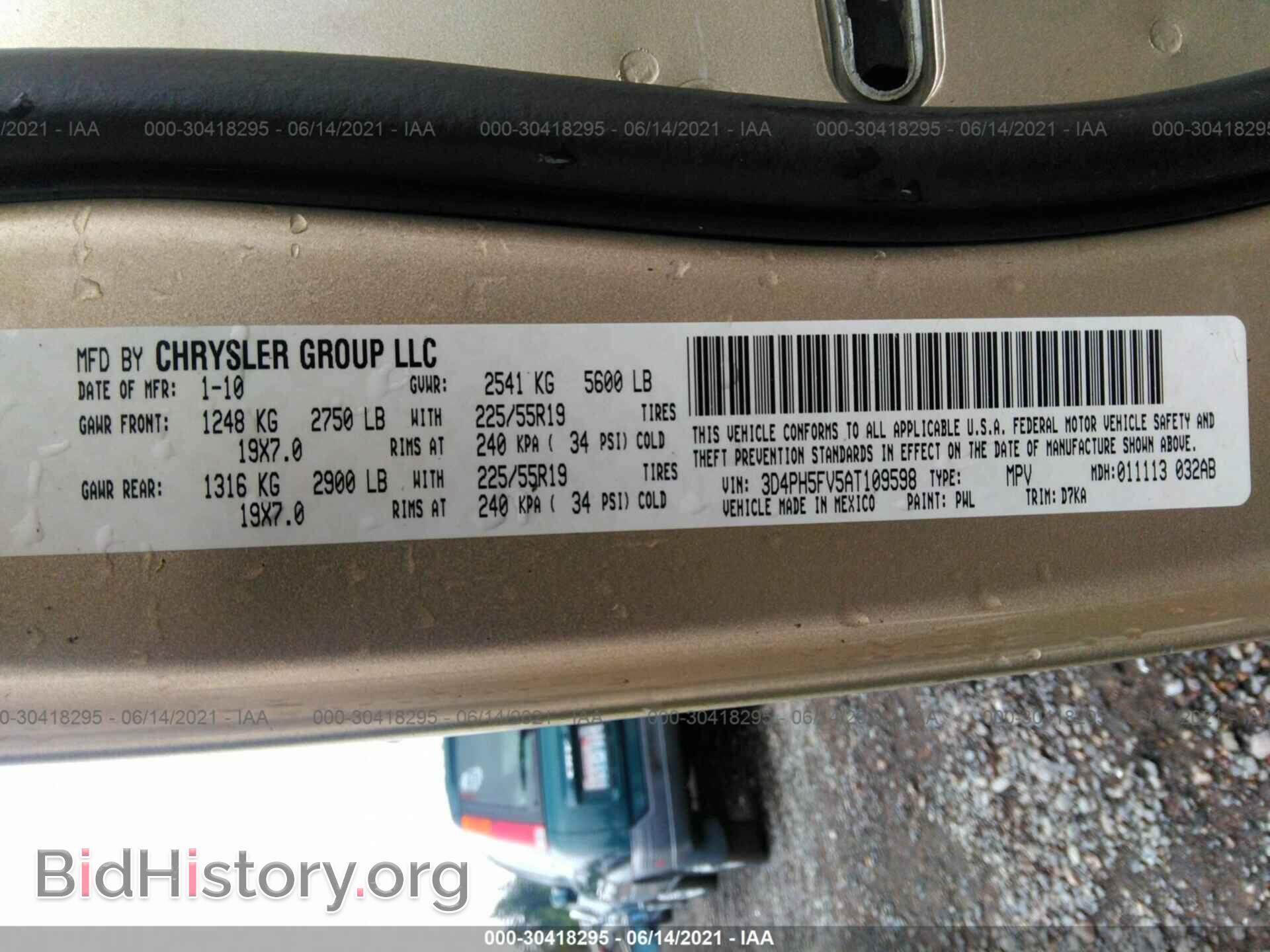 2010 DODGE JOURNEY - VIN: 3D4PH5FV5AT109598 - Фото 9