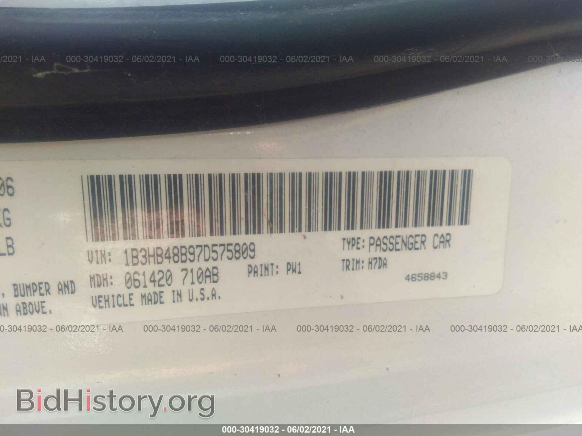 2007 DODGE CALIBER - VIN: 1B3HB48B97D575809 - Фото 9