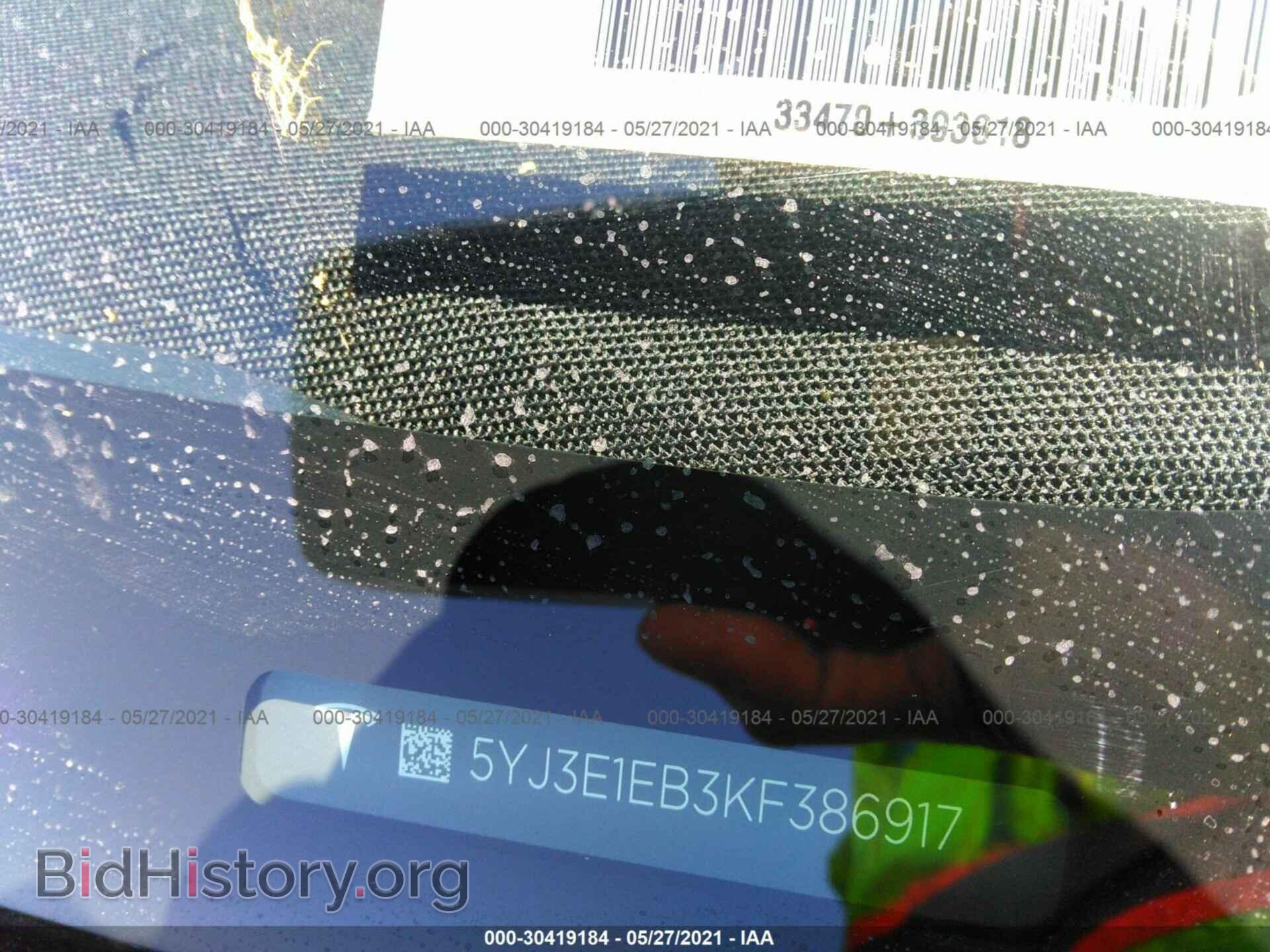 2019 TESLA MODEL 3 - VIN: 5YJ3E1EB3KF386917 - Фото 9