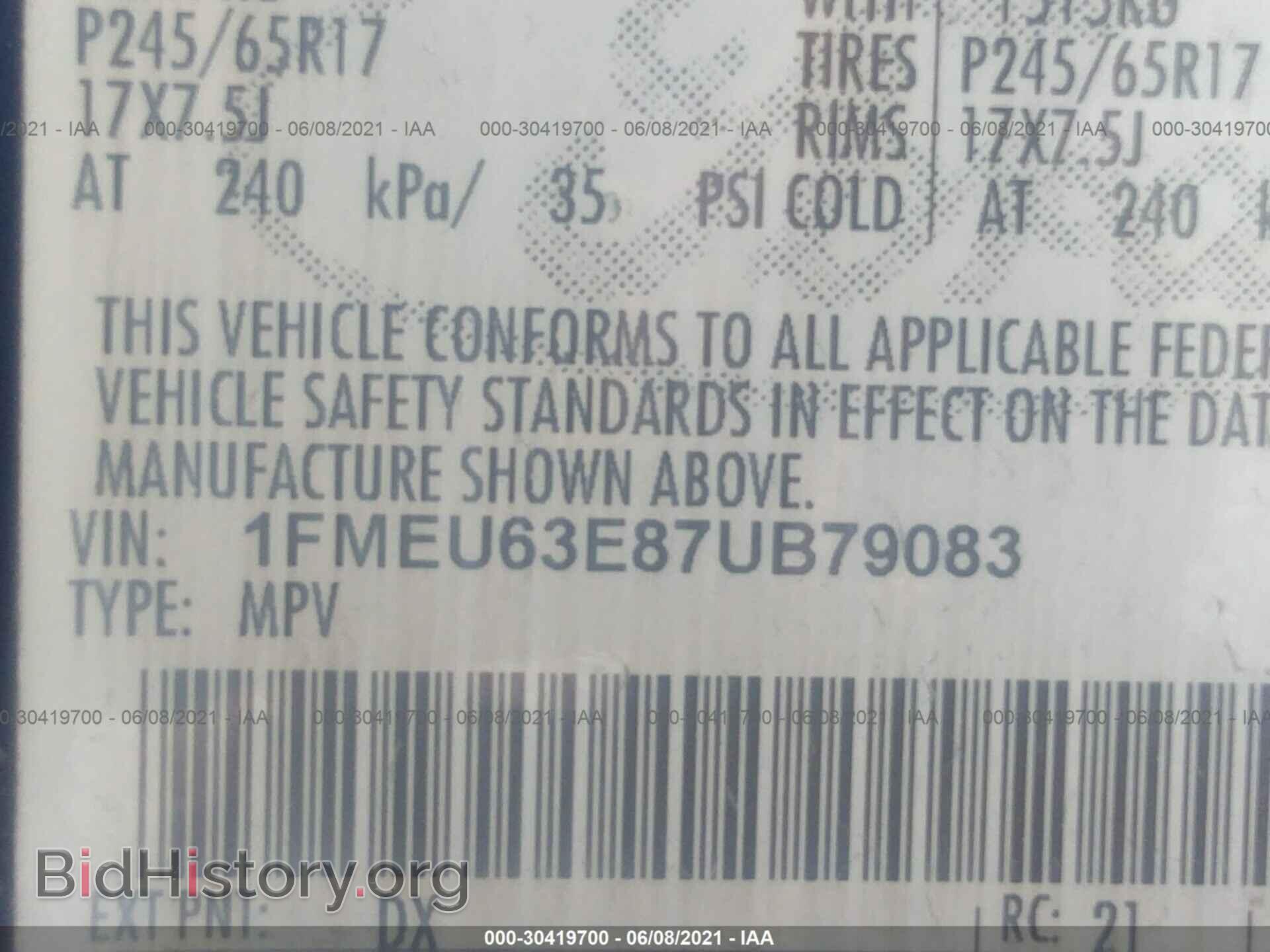 2007 FORD EXPLORER - VIN: 1FMEU63E87UB79083 - Photo 9