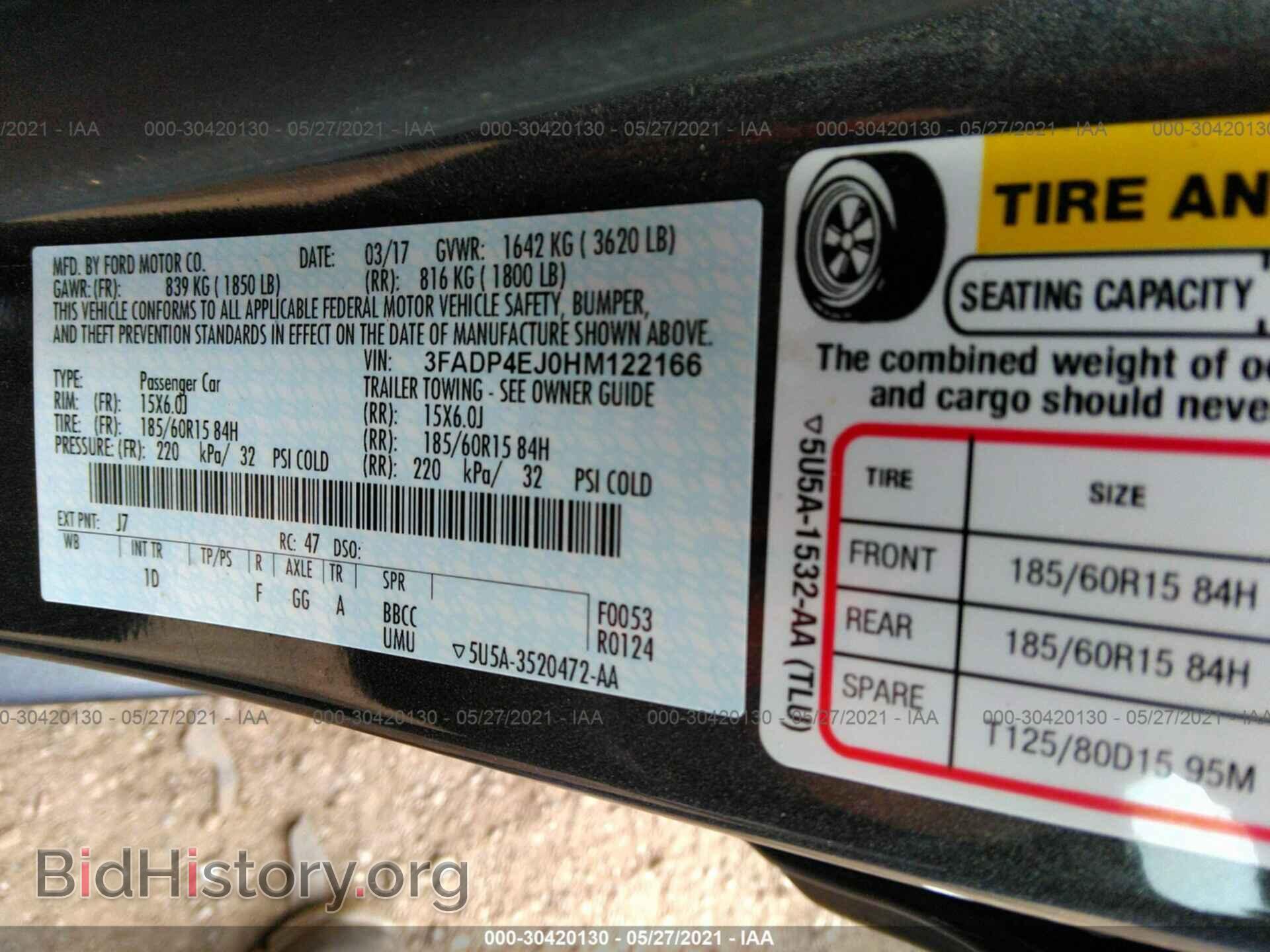2017 FORD FIESTA - VIN: 3FADP4EJ0HM122166 - Фото 9
