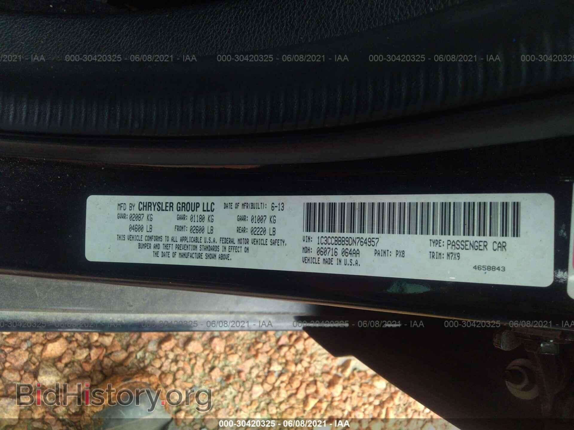 2013 CHRYSLER 200 - VIN: 1C3CCBBB9DN764957 - Фото 9