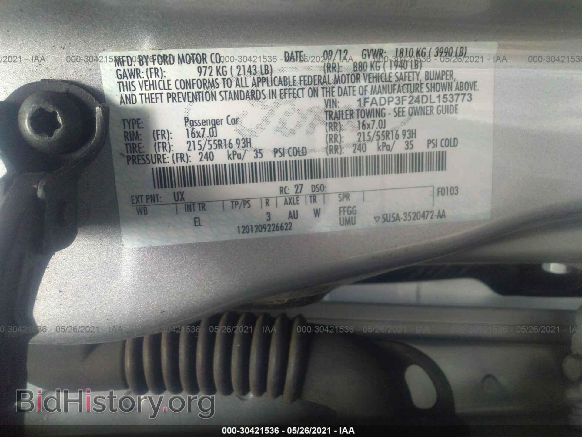 2013 FORD FOCUS - VIN: 1FADP3F24DL153773 - Фото 9