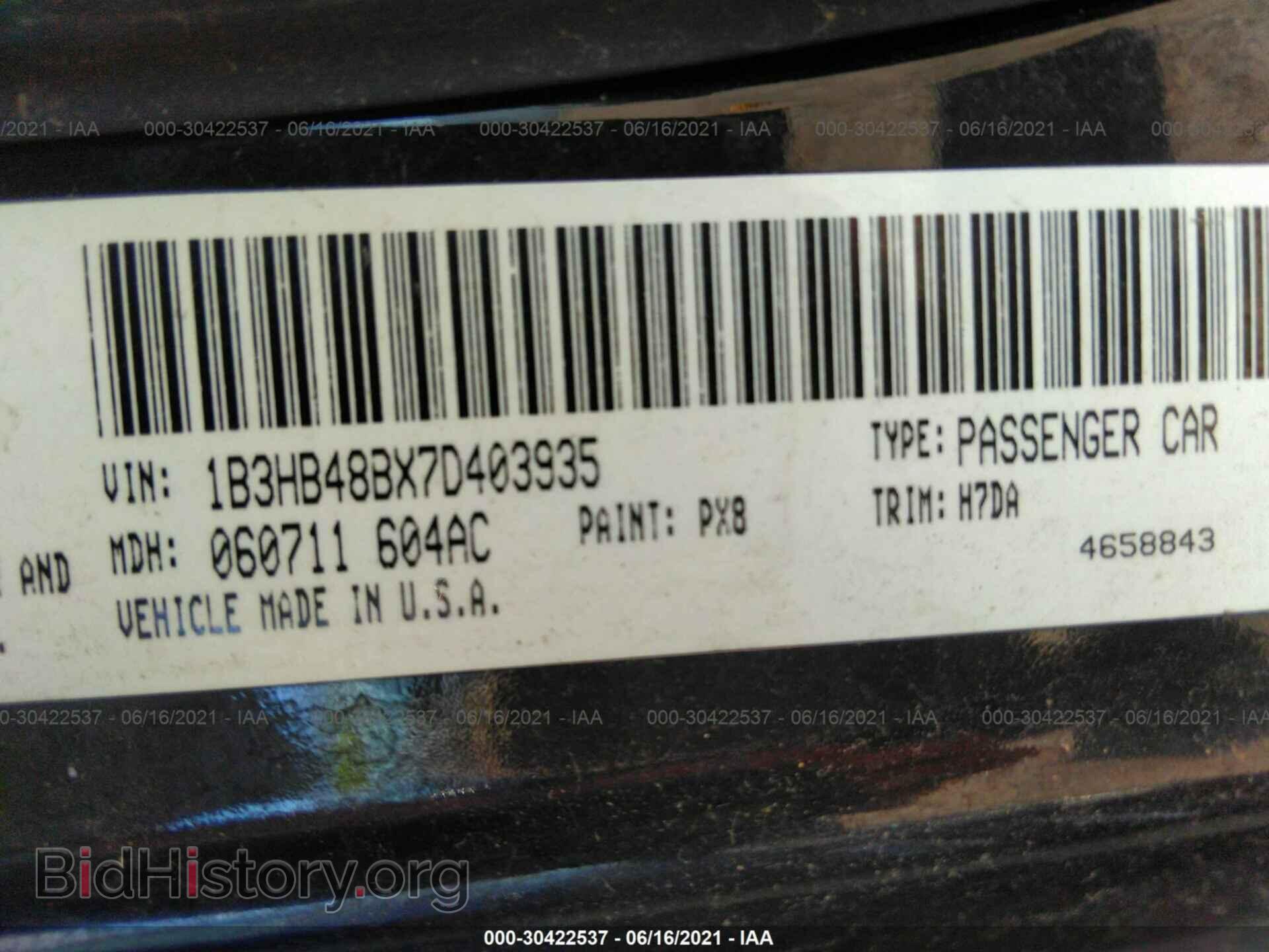 2007 DODGE CALIBER - VIN: 1B3HB48BX7D403935 - Фото 9