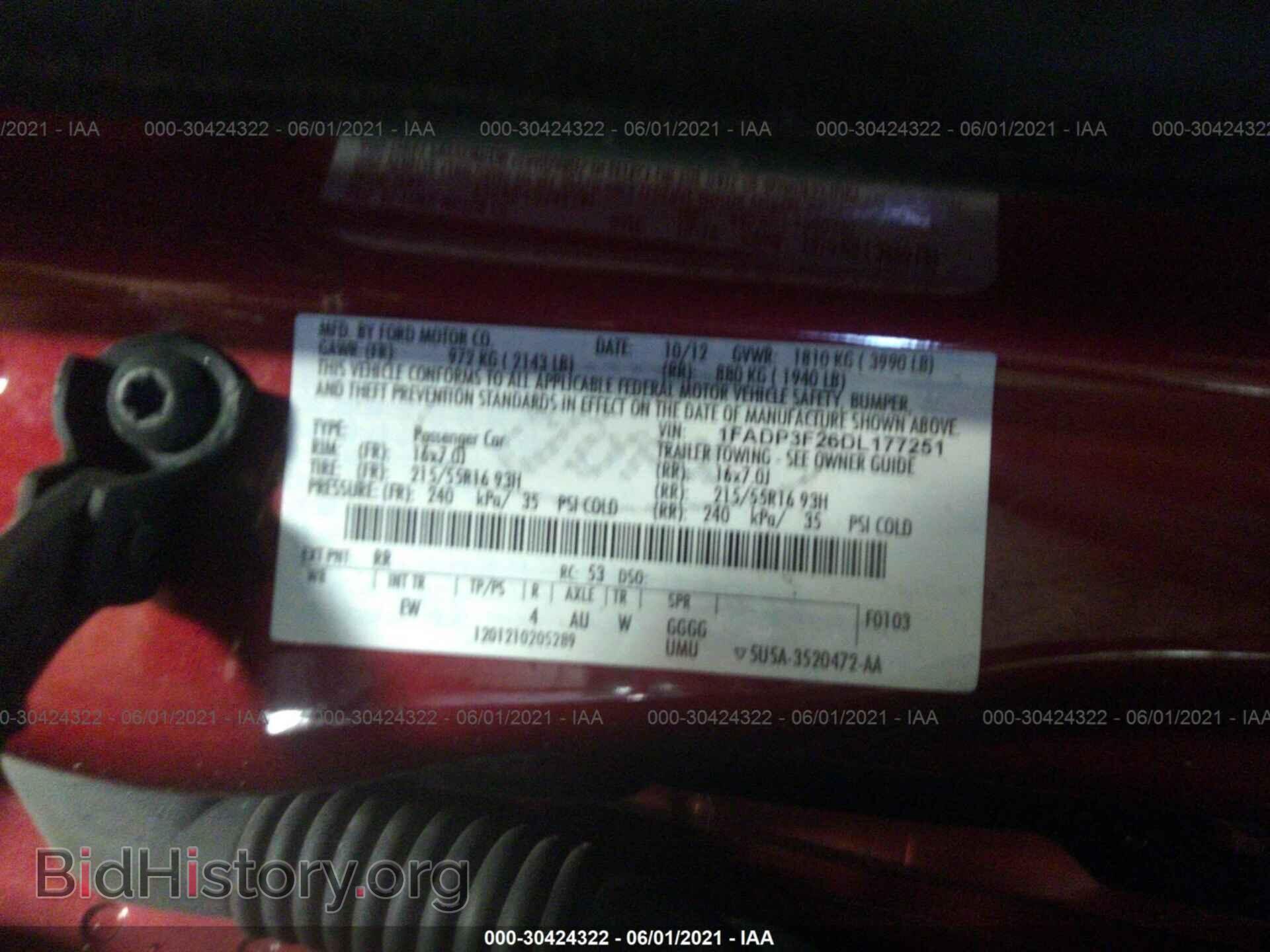 2013 FORD FOCUS - VIN: 1FADP3F26DL177251 - Фото 9