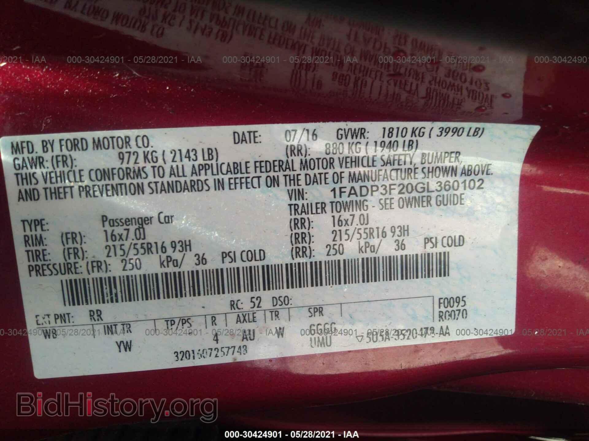 2016 FORD FOCUS - VIN: 1FADP3F20GL360102 - Photo 9