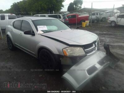 2012 Dodge AVENGER SE, серебристый — VIN 1C3CDZAG8CN310054, IAAI