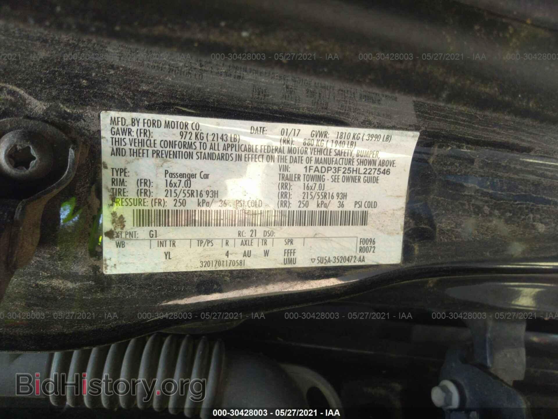 2017 FORD FOCUS - VIN: 1FADP3F25HL227546 - Photo 9