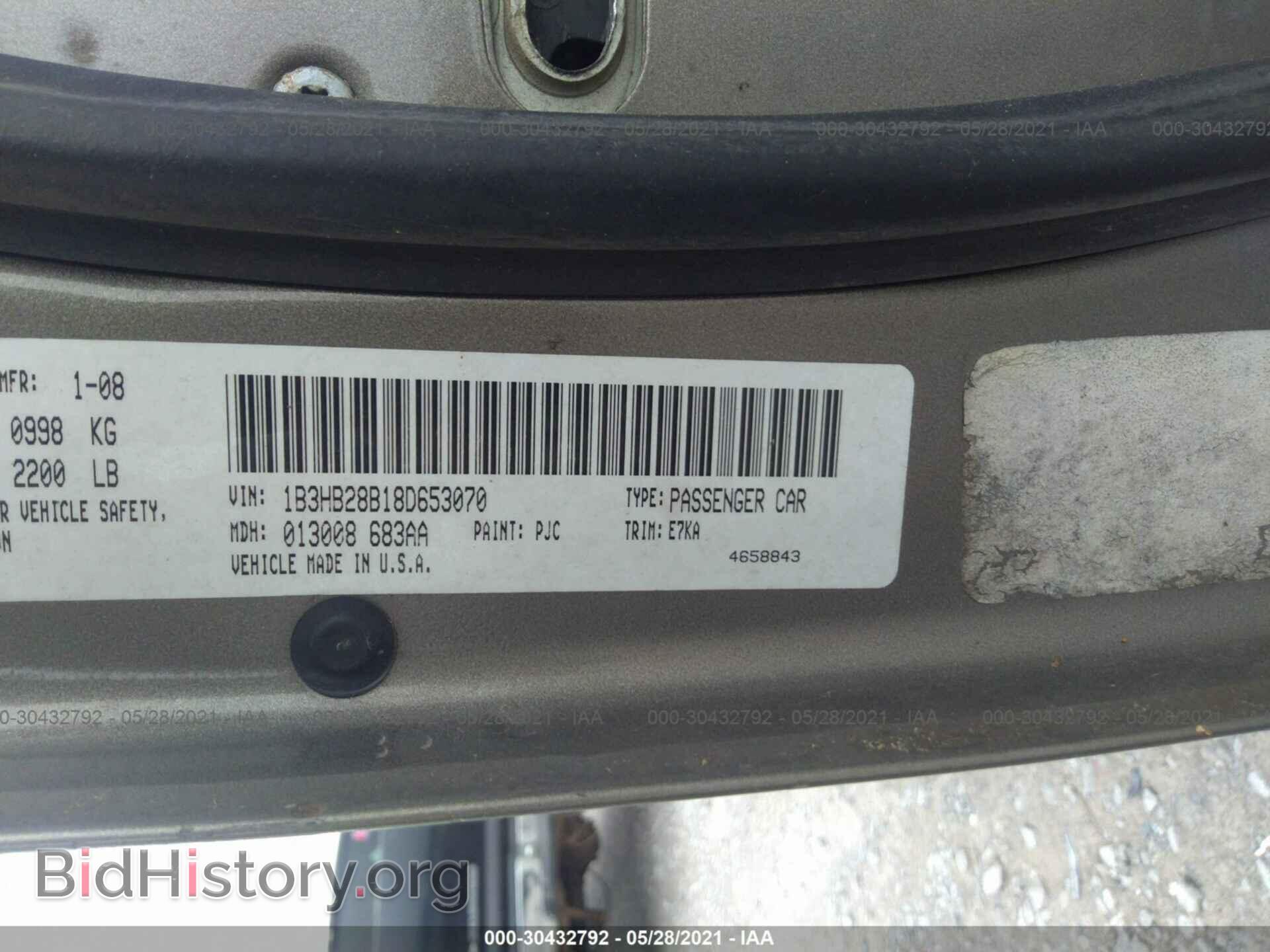2008 DODGE CALIBER - VIN: 1B3HB28B18D653070 - Фото 9