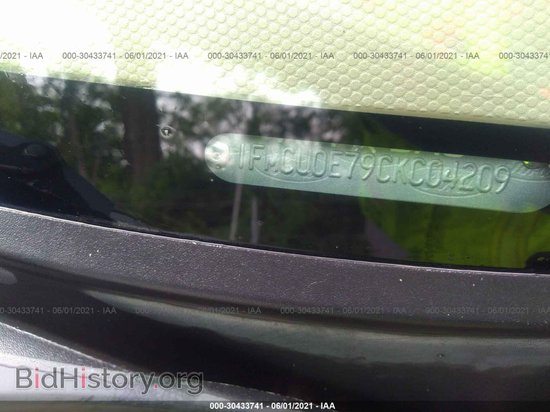 2012 FORD ESCAPE - VIN: 1FMCU0E79CKC04209 - Фото 9