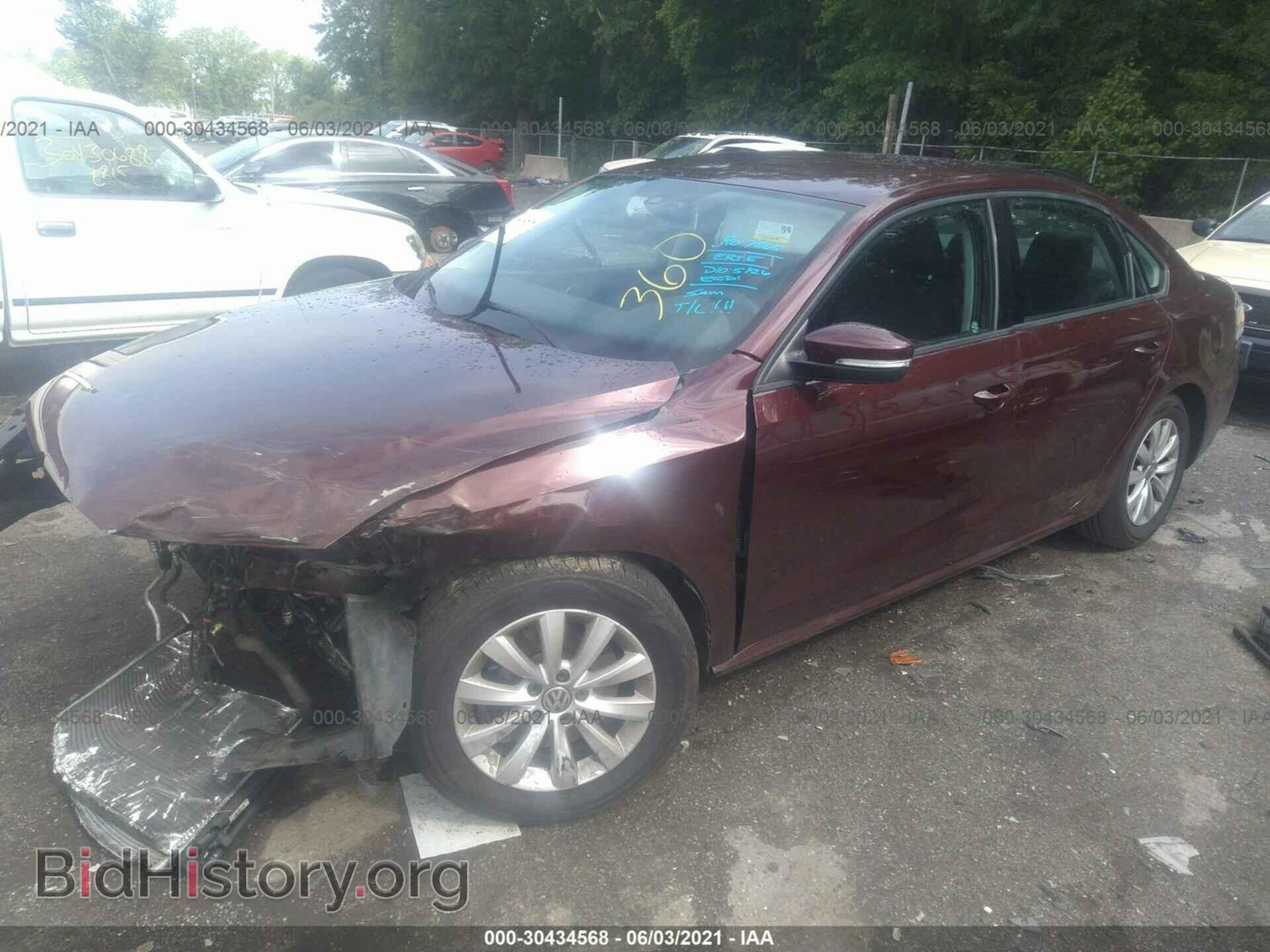 2013 VOLKSWAGEN PASSAT - VIN: 1VWAP7A39DC102173 - Фото 2