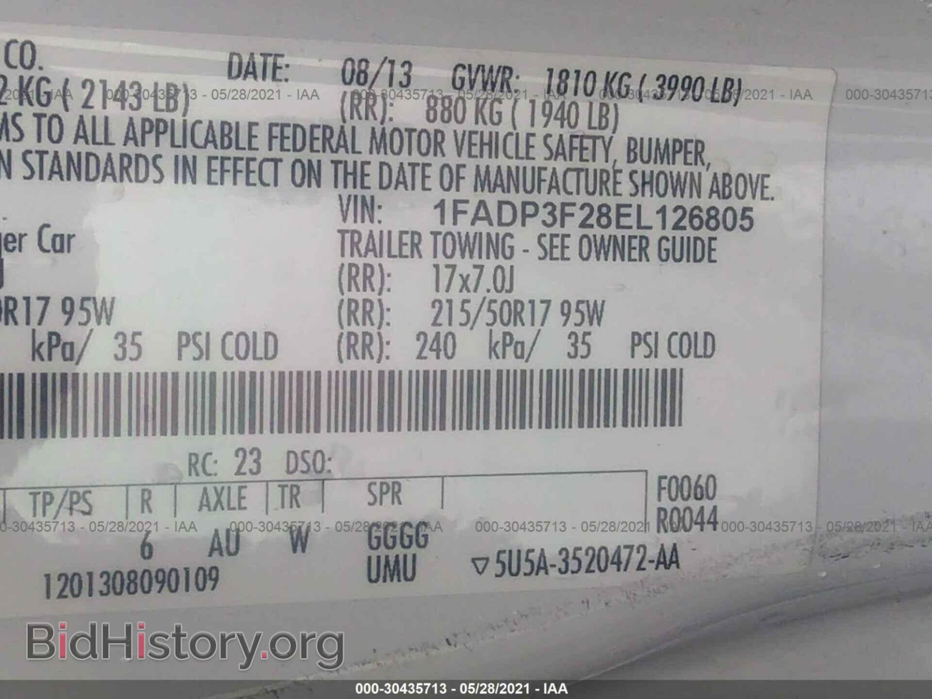 2014 FORD FOCUS - VIN: 1FADP3F28EL126805 - Photo 9