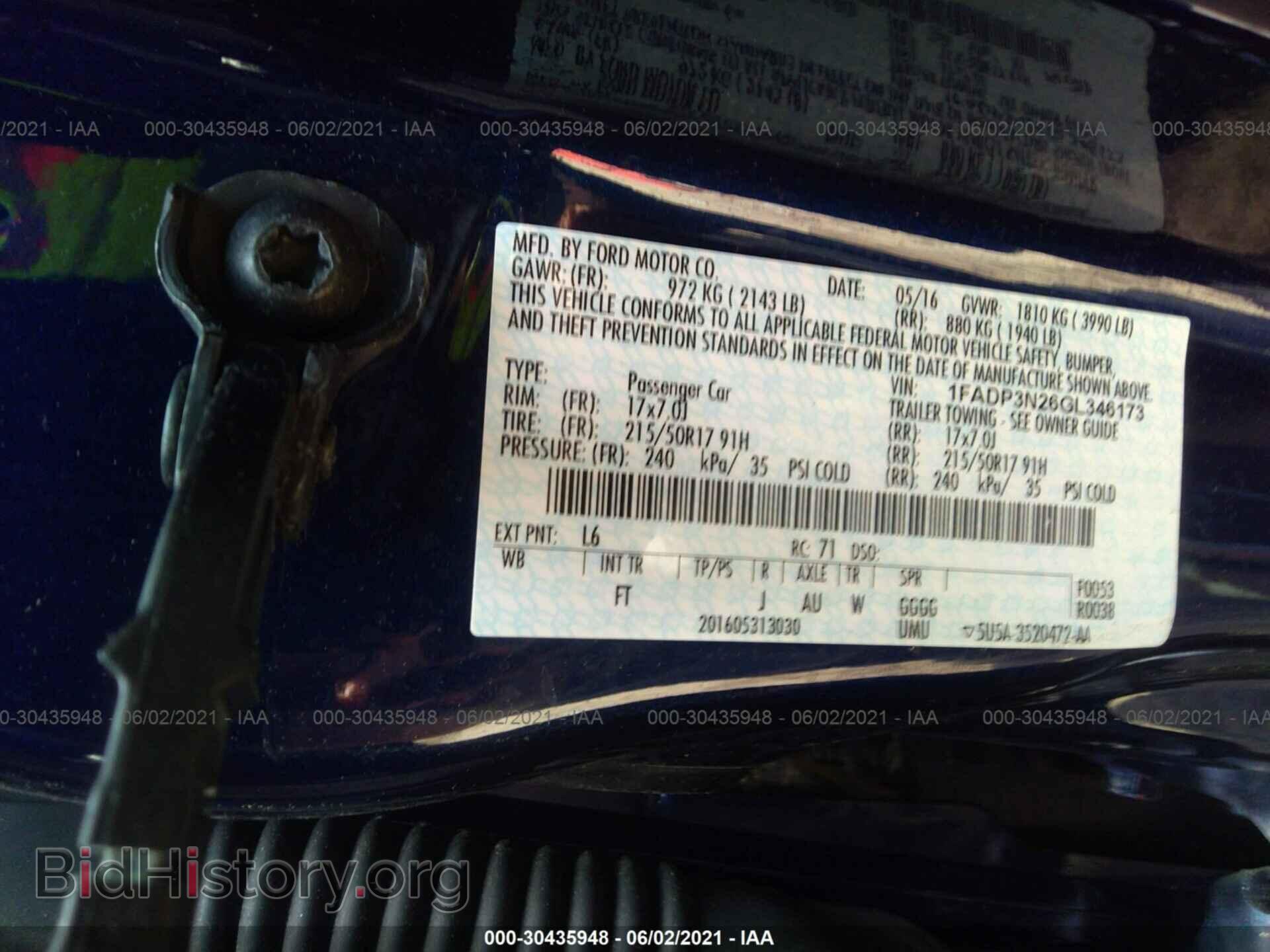 2016 FORD FOCUS - VIN: 1FADP3N26GL346173 - Фото 9