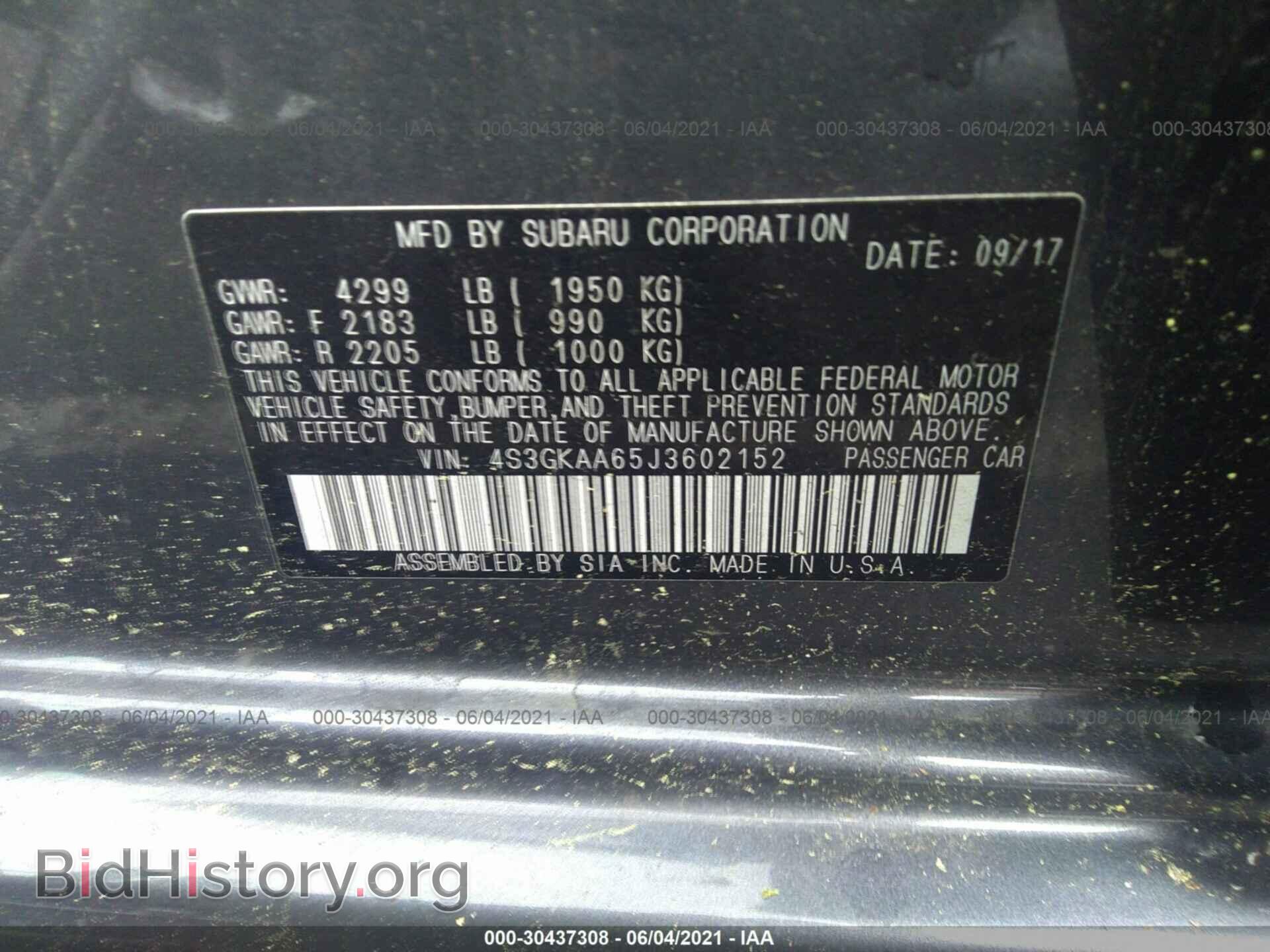 2018 SUBARU IMPREZA - VIN: 4S3GKAA65J3602152 - Фото 9
