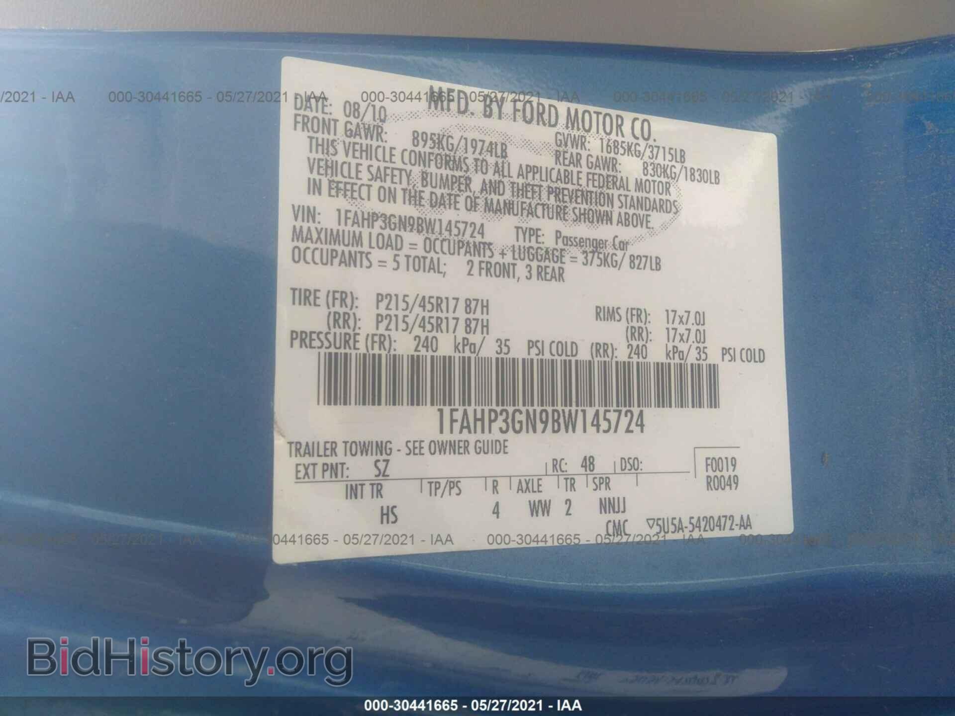 2011 FORD FOCUS - VIN: 1FAHP3GN9BW145724 - Photo 9