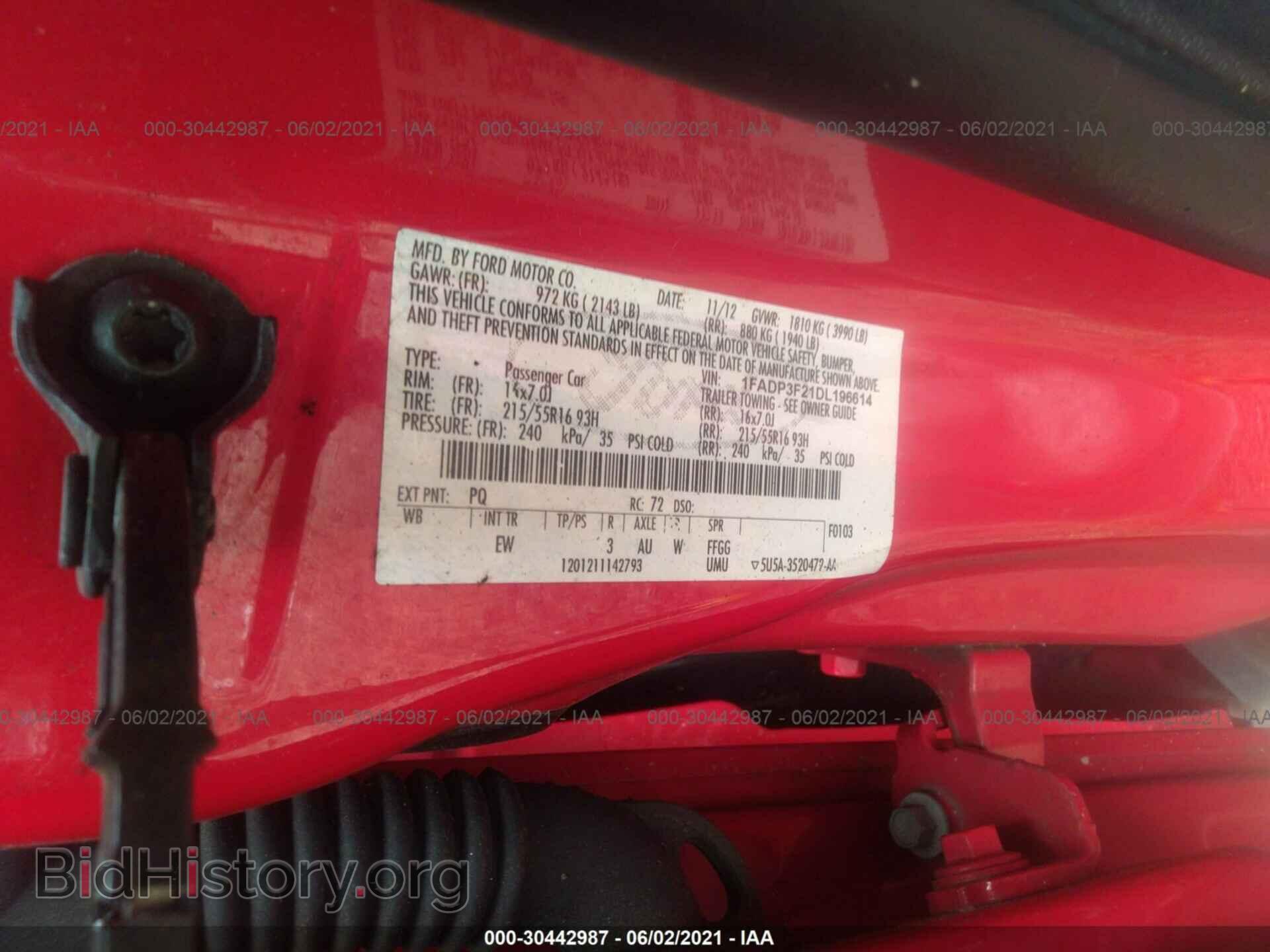 2013 FORD FOCUS - VIN: 1FADP3F21DL196614 - Фото 9