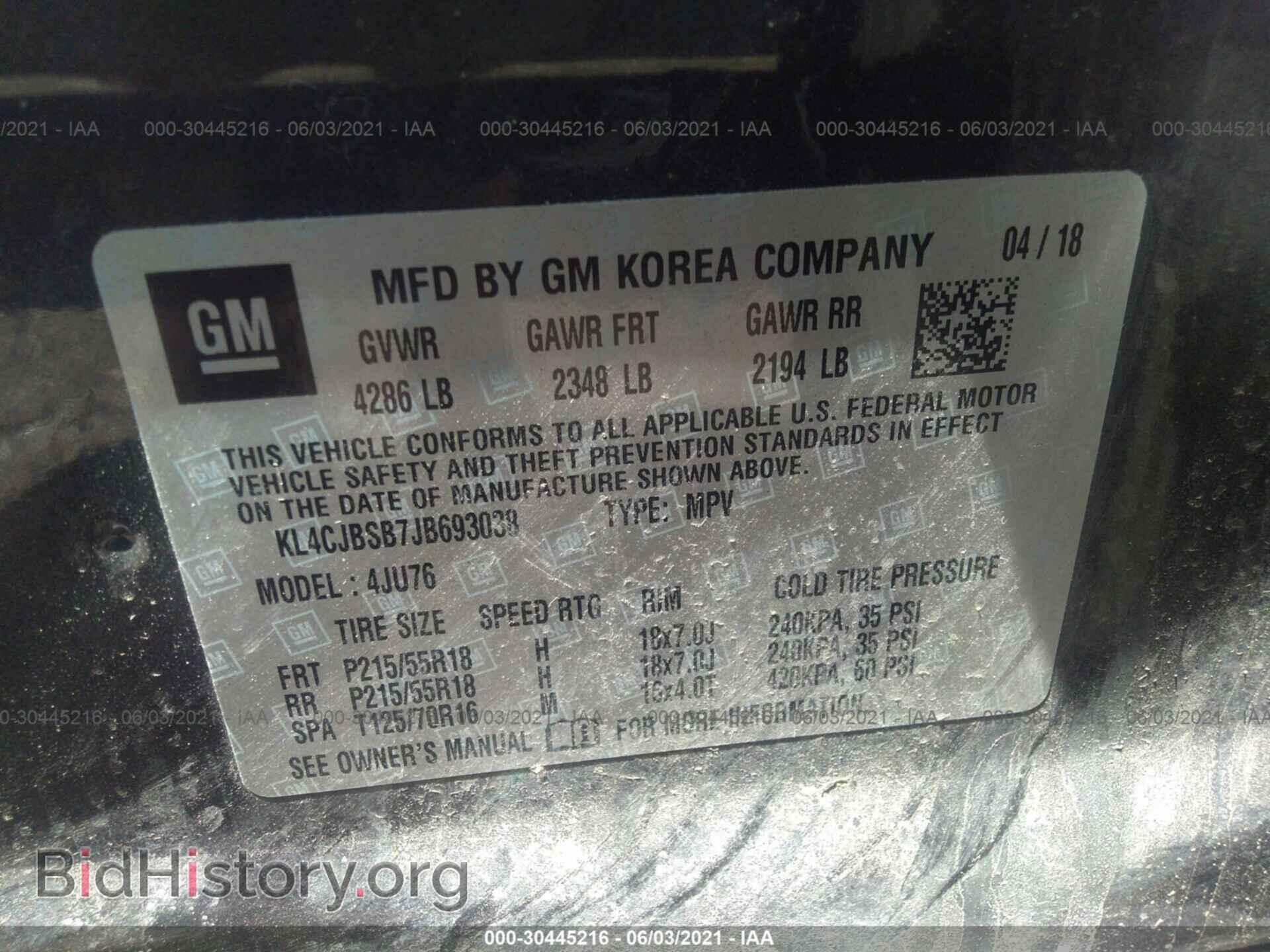 2018 BUICK ENCORE - VIN: KL4CJBSB7JB693038 - Photo 9