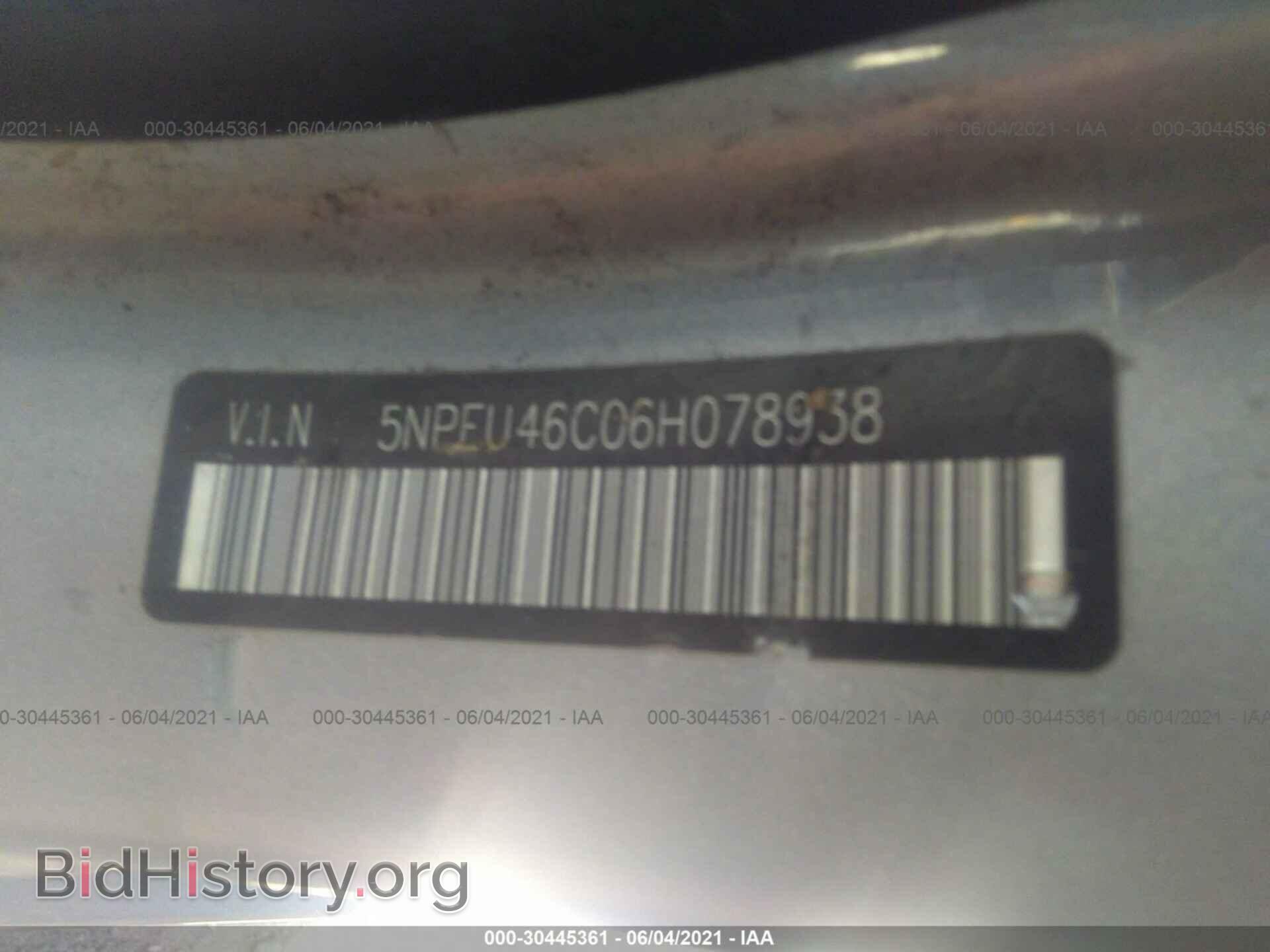 2006 HYUNDAI SONATA - VIN: 5NPEU46C06H078938 - Фото 9