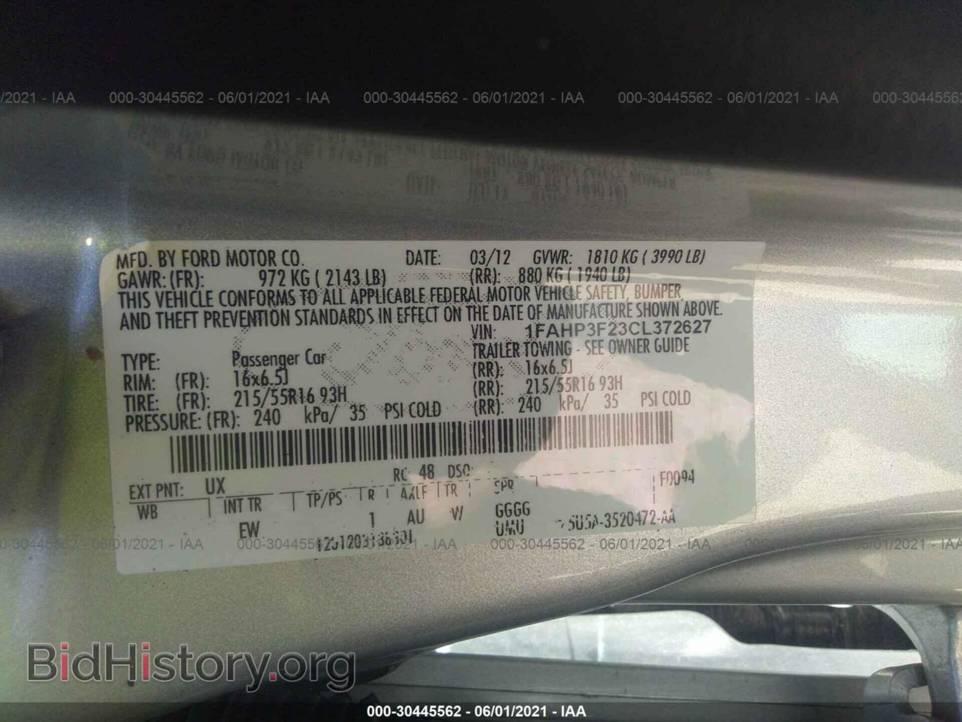 2012 FORD FOCUS - VIN: 1FAHP3F23CL372627 - Photo 9