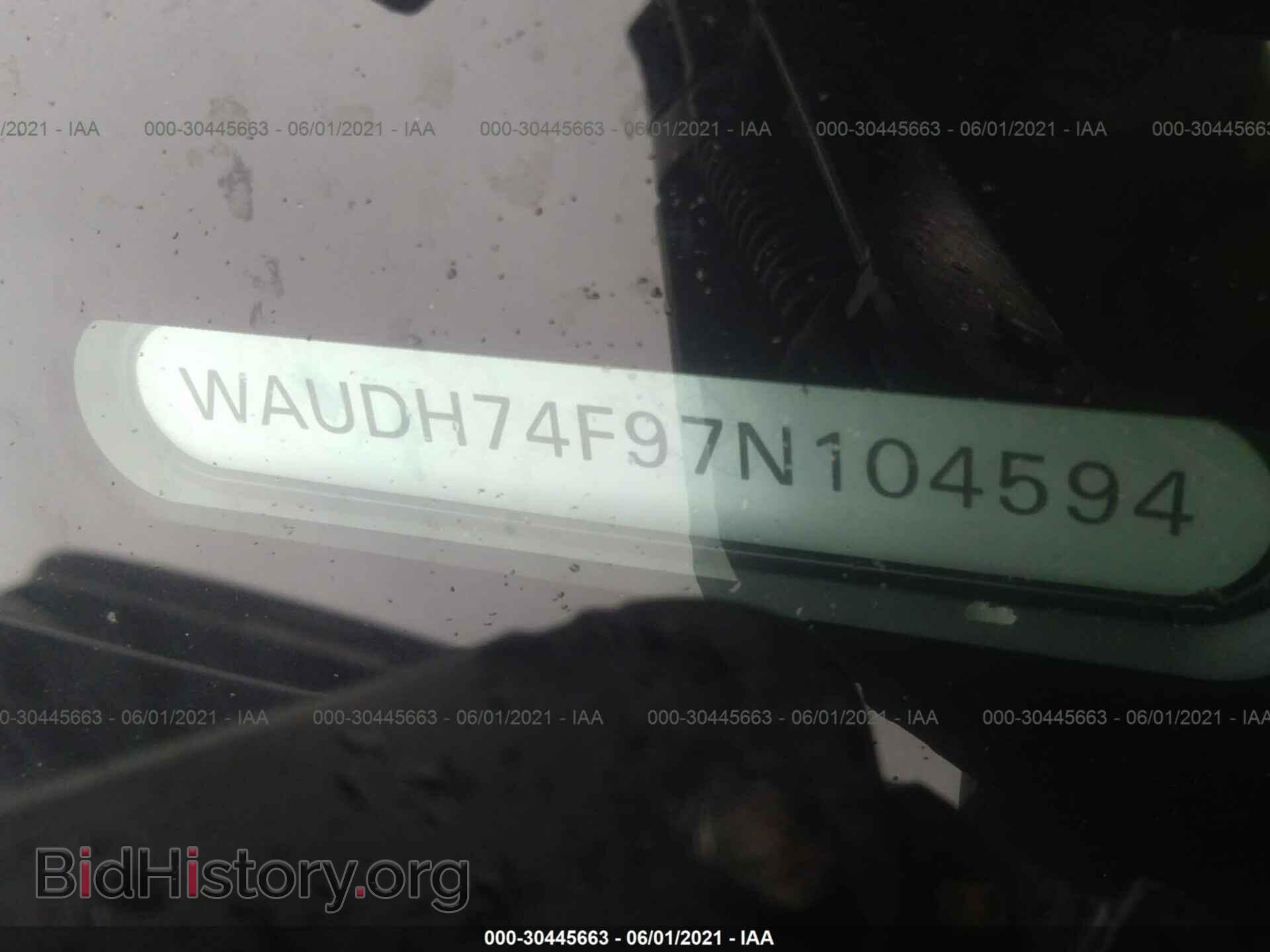 2007 AUDI A6 - VIN: WAUDH74F97N104594 - Фото 9
