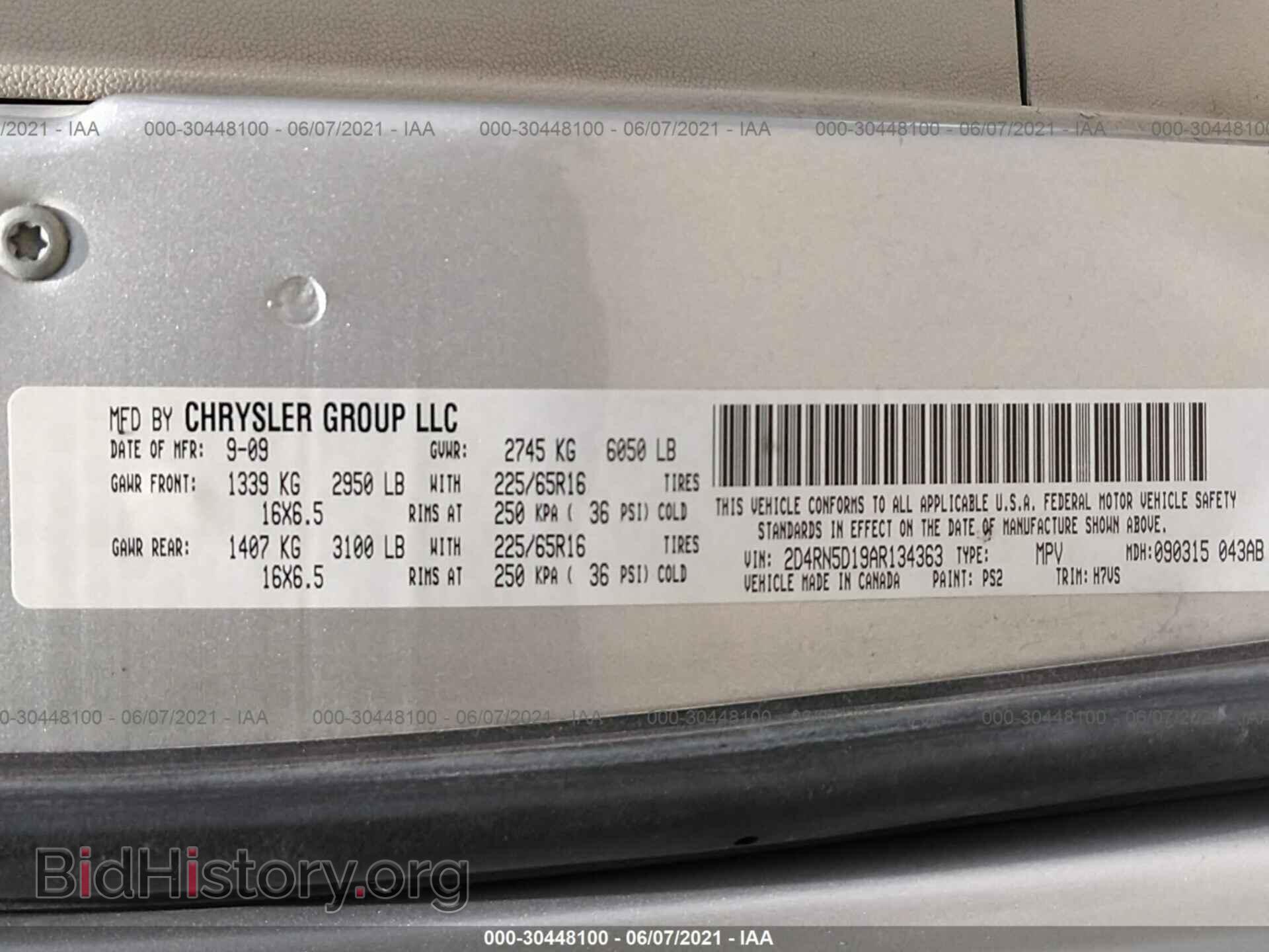 2010 DODGE GRAND CARAVAN - VIN: 2D4RN5D19AR134363 - Фото 9