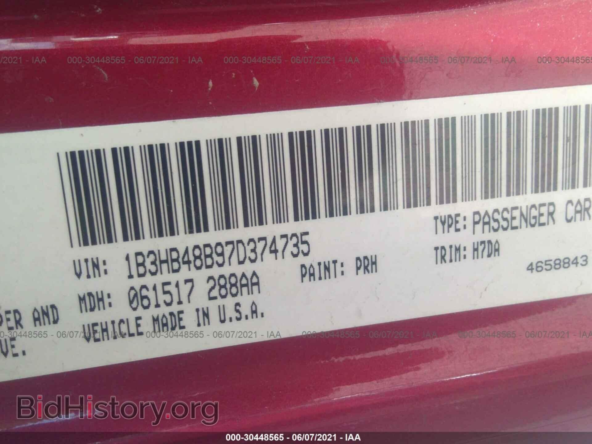 2007 DODGE CALIBER - VIN: 1B3HB48B97D374735 - Photo 9