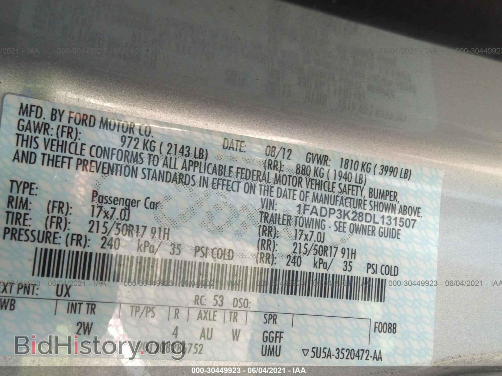 2013 FORD FOCUS - VIN: 1FADP3K28DL131507 - Photo 9