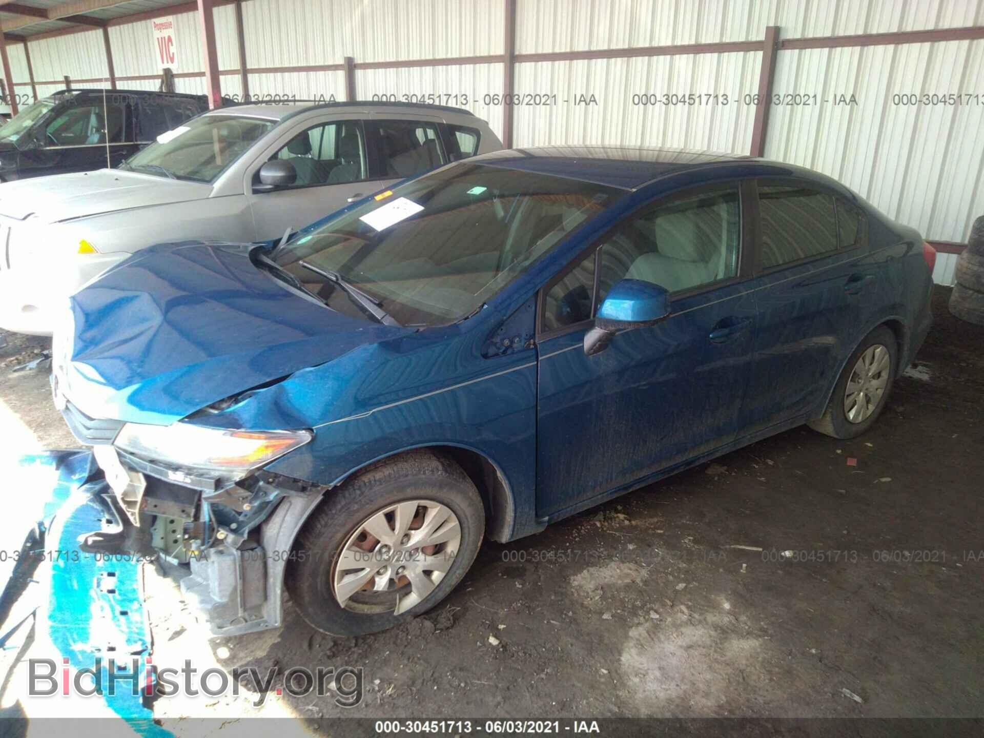 2012 HONDA CIVIC SDN - VIN: 19XFB2F55CE018749 - Фото 2