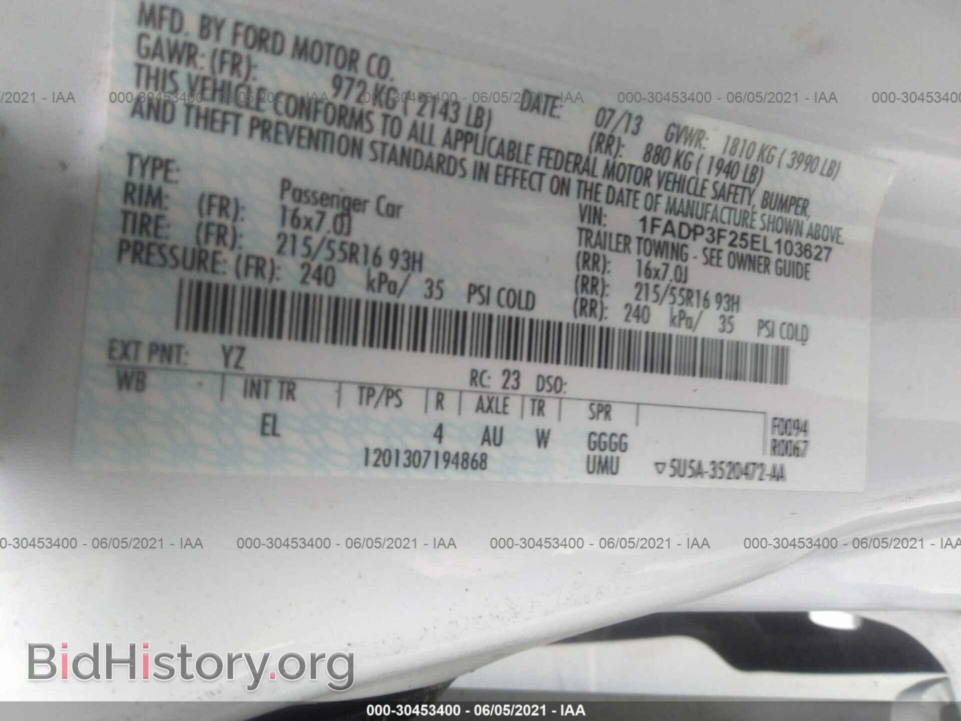 2014 FORD FOCUS - VIN: 1FADP3F25EL103627 - Photo 9