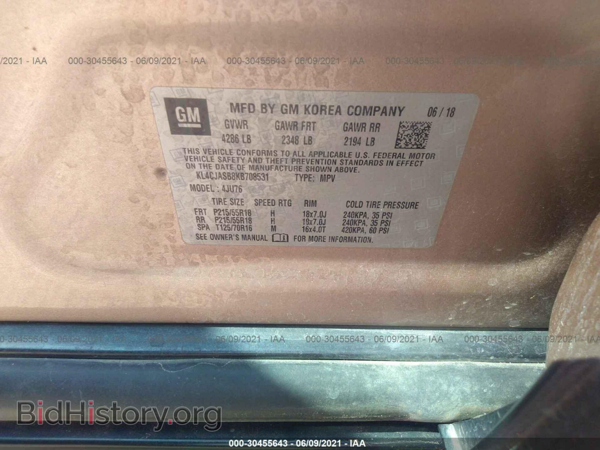 2019 BUICK ENCORE - VIN: KL4CJASB8KB708531 - Photo 9