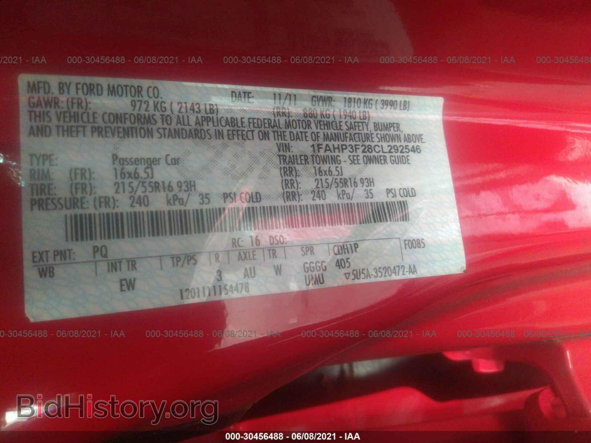 2012 FORD FOCUS - VIN: 1FAHP3F28CL292546 - Photo 9